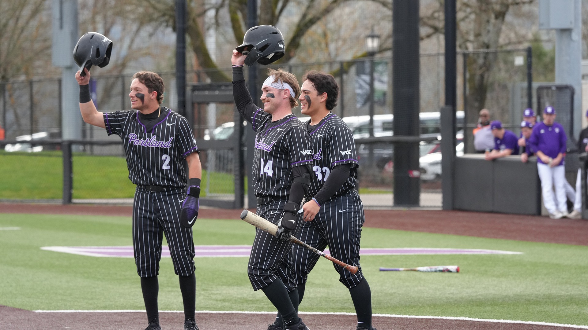 Jonas Salk celebrates a big win for the Pilots.