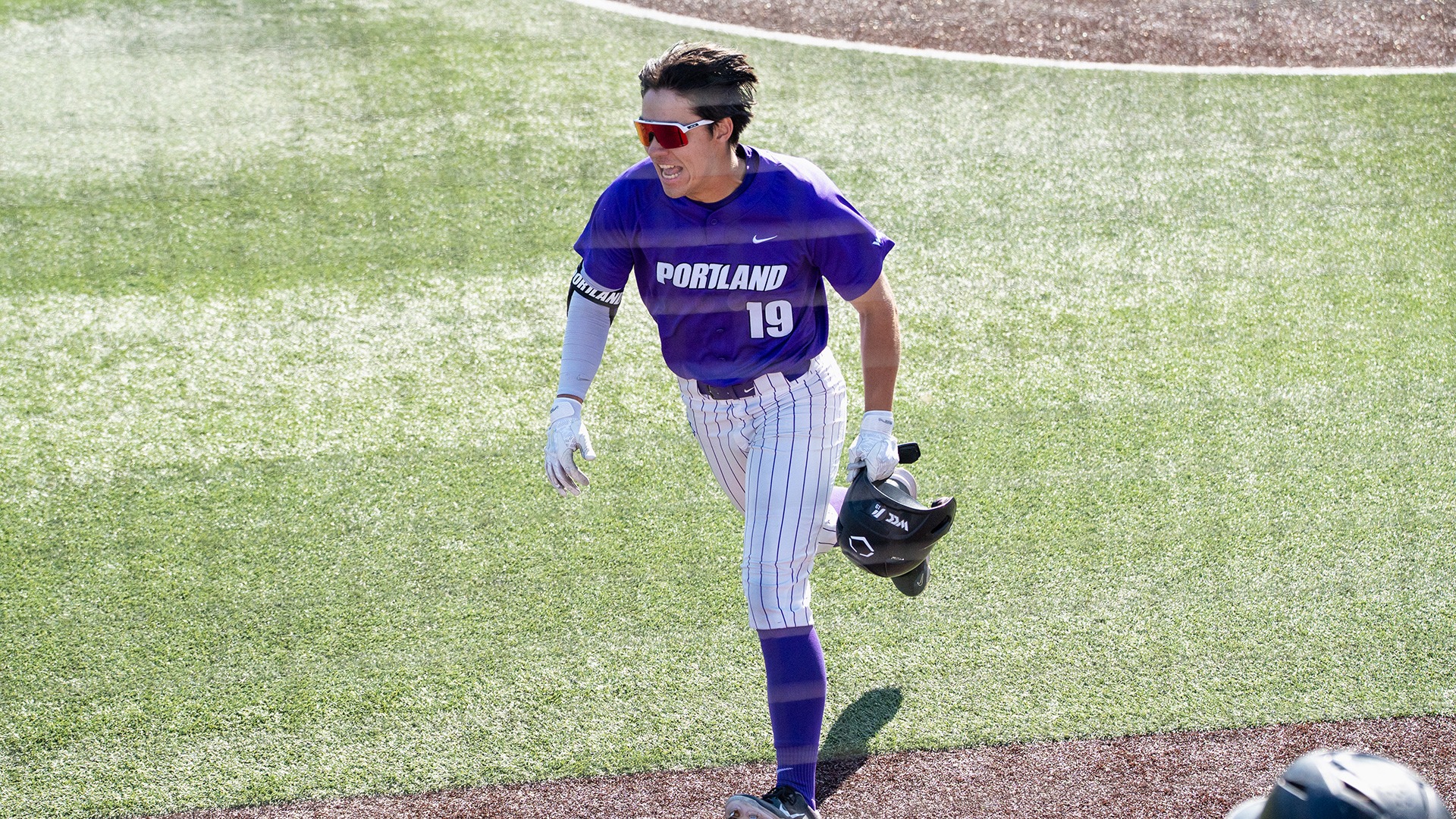 Cole Katayama-Stall celebrates after his big home run.