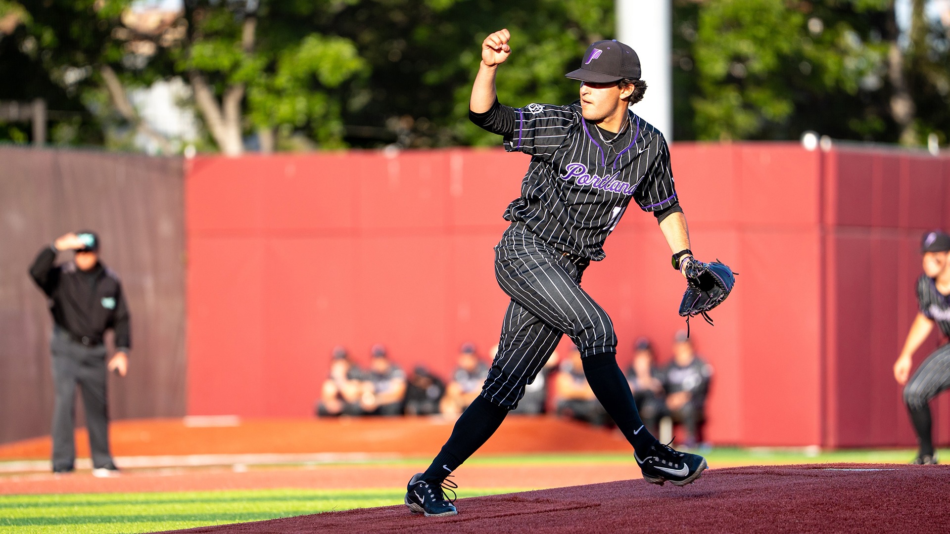 Will Labonte throwing heat on the mound.