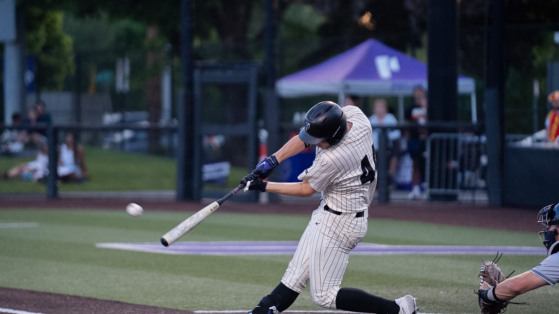 Trey Swygart takes a hack at the plate.