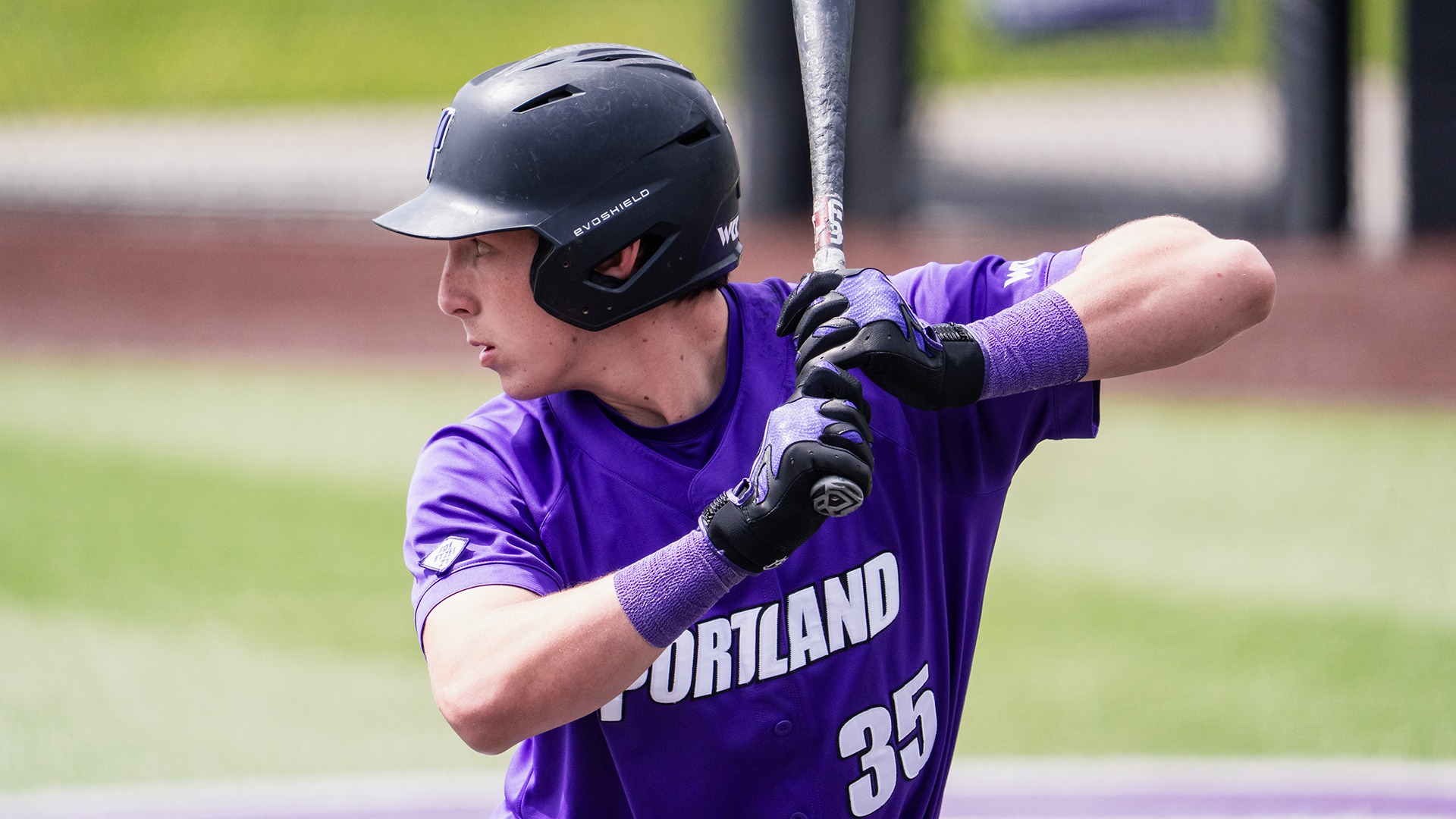 Carter Stewart at the plate for Portland.