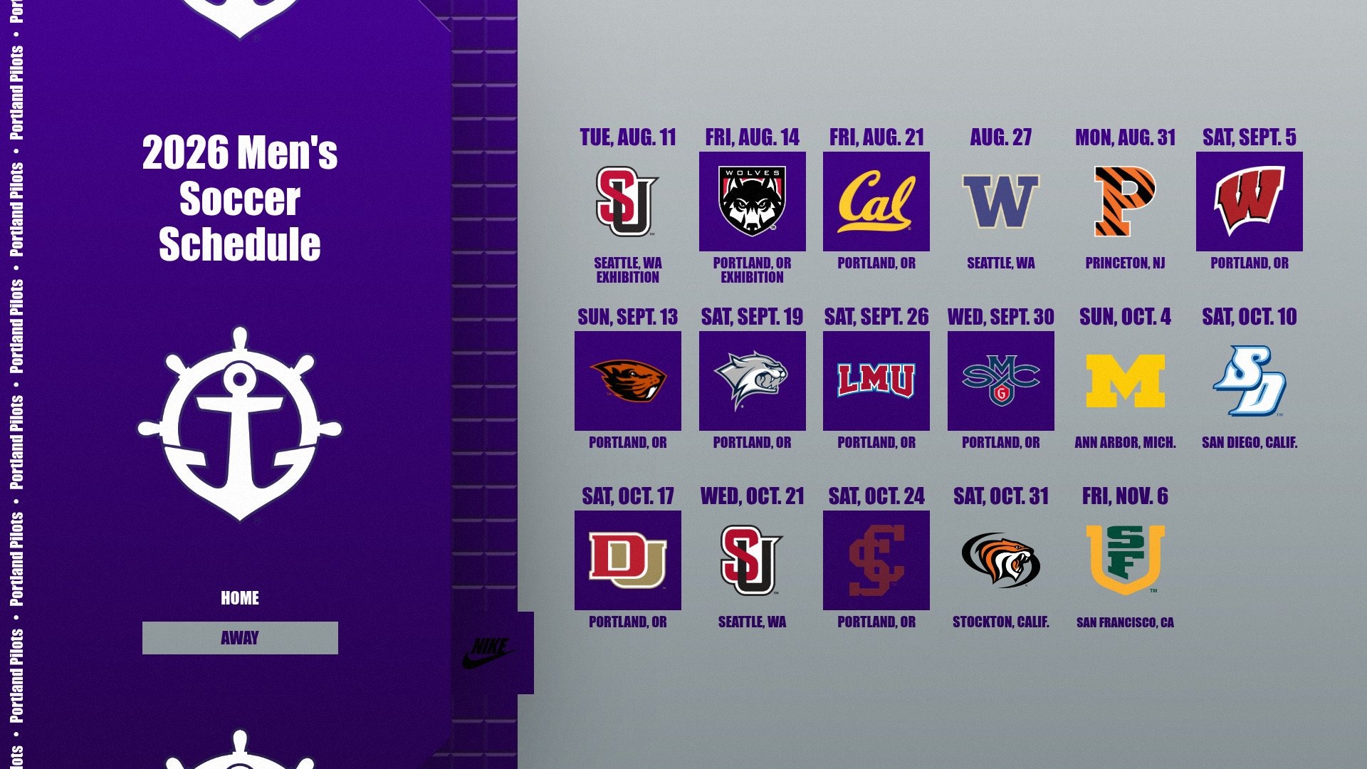 2026 Men's Soccer Schedule.