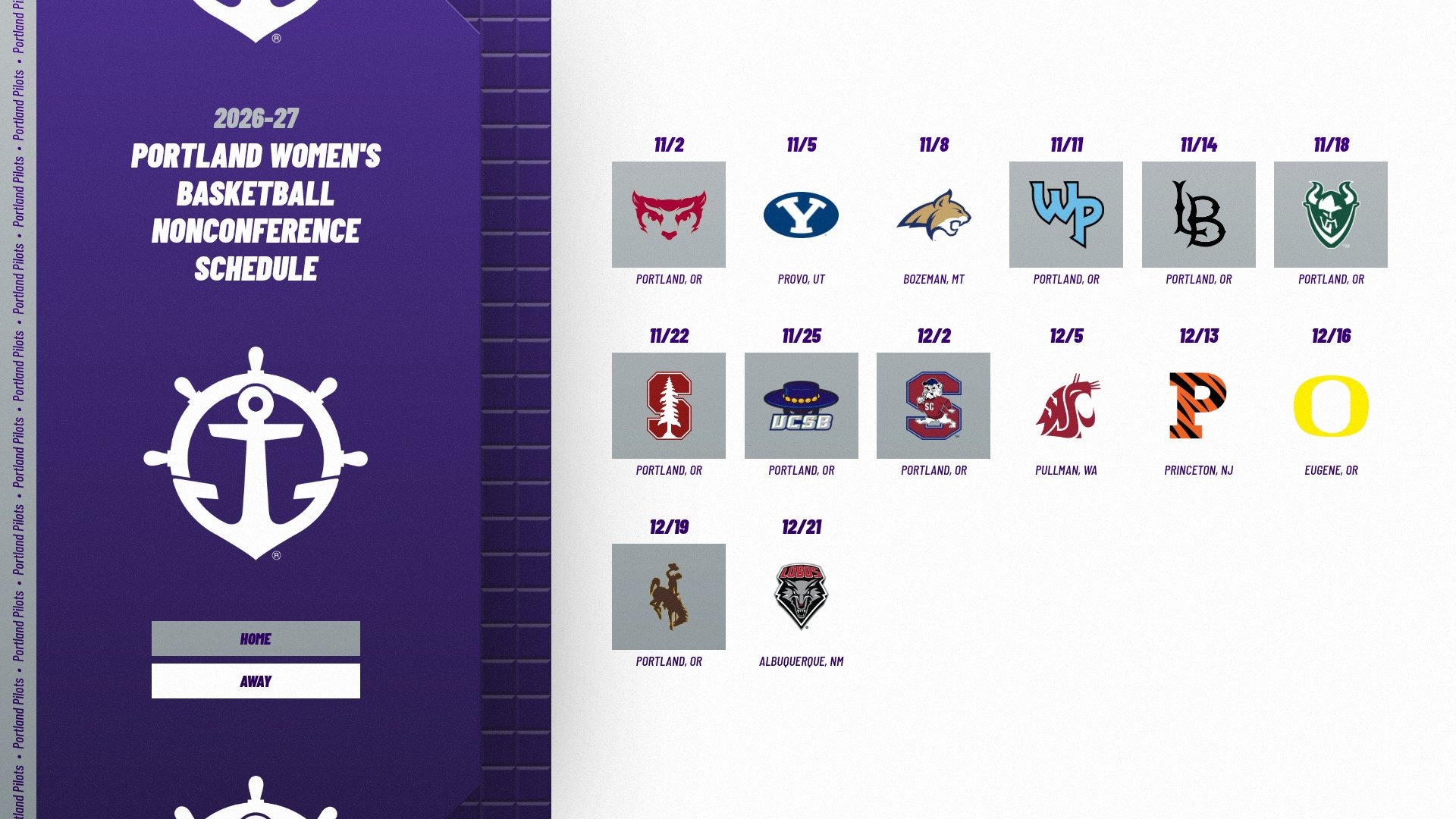 2026-27 WBB Nonconference Schedule.