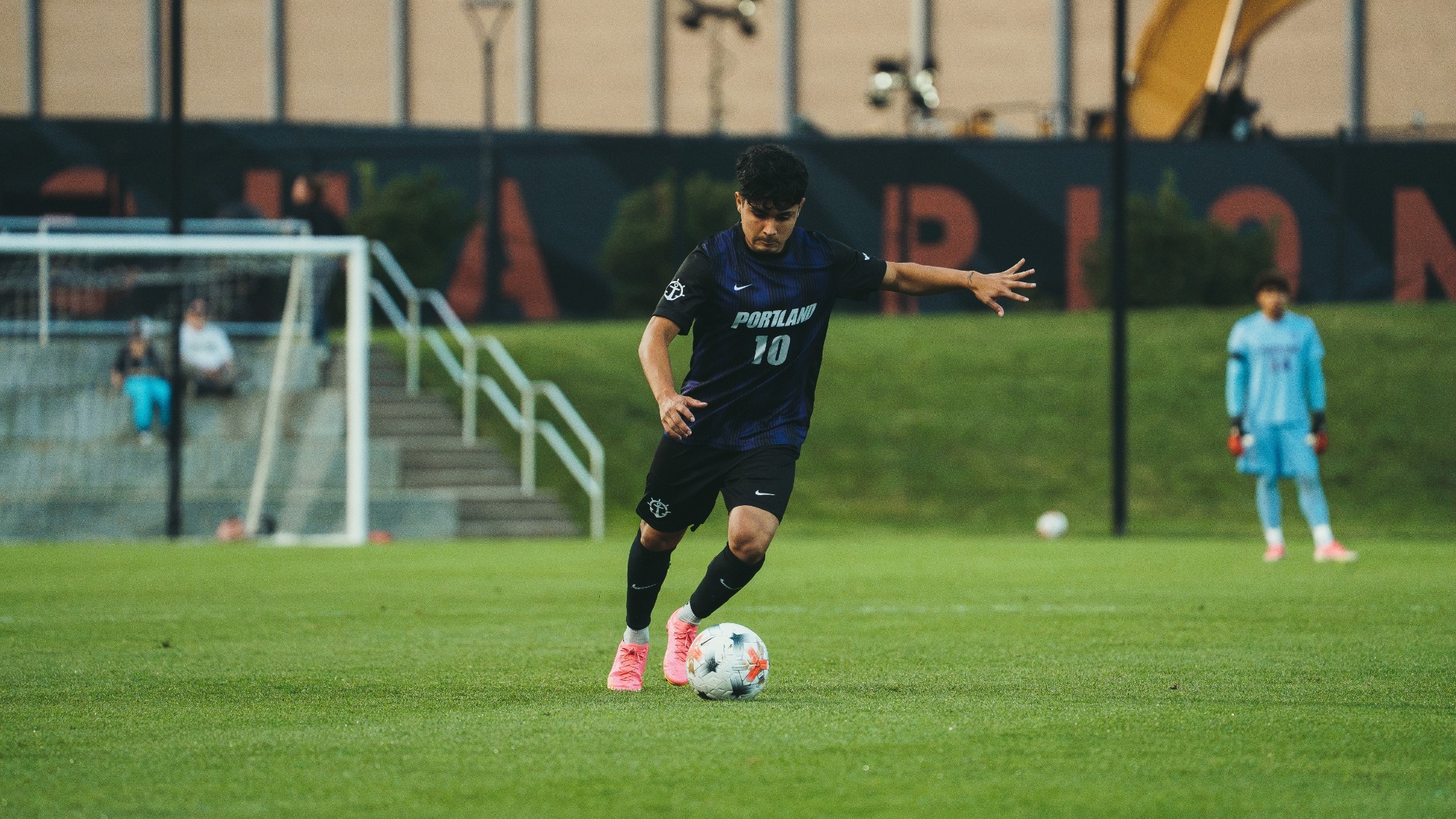 Diego Rosas drives the action forward against the Princeton Tigers.
