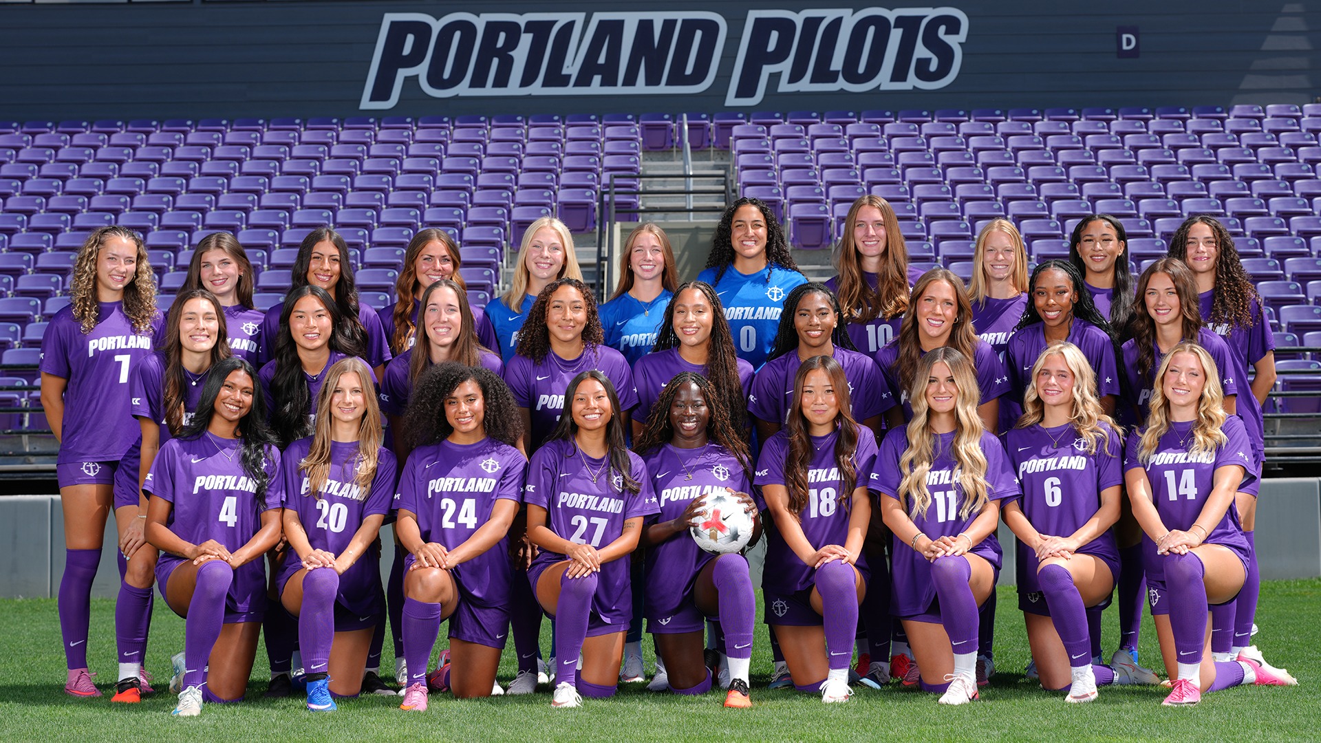 2026 Portland Pilots Women's Soccer Team Photo.