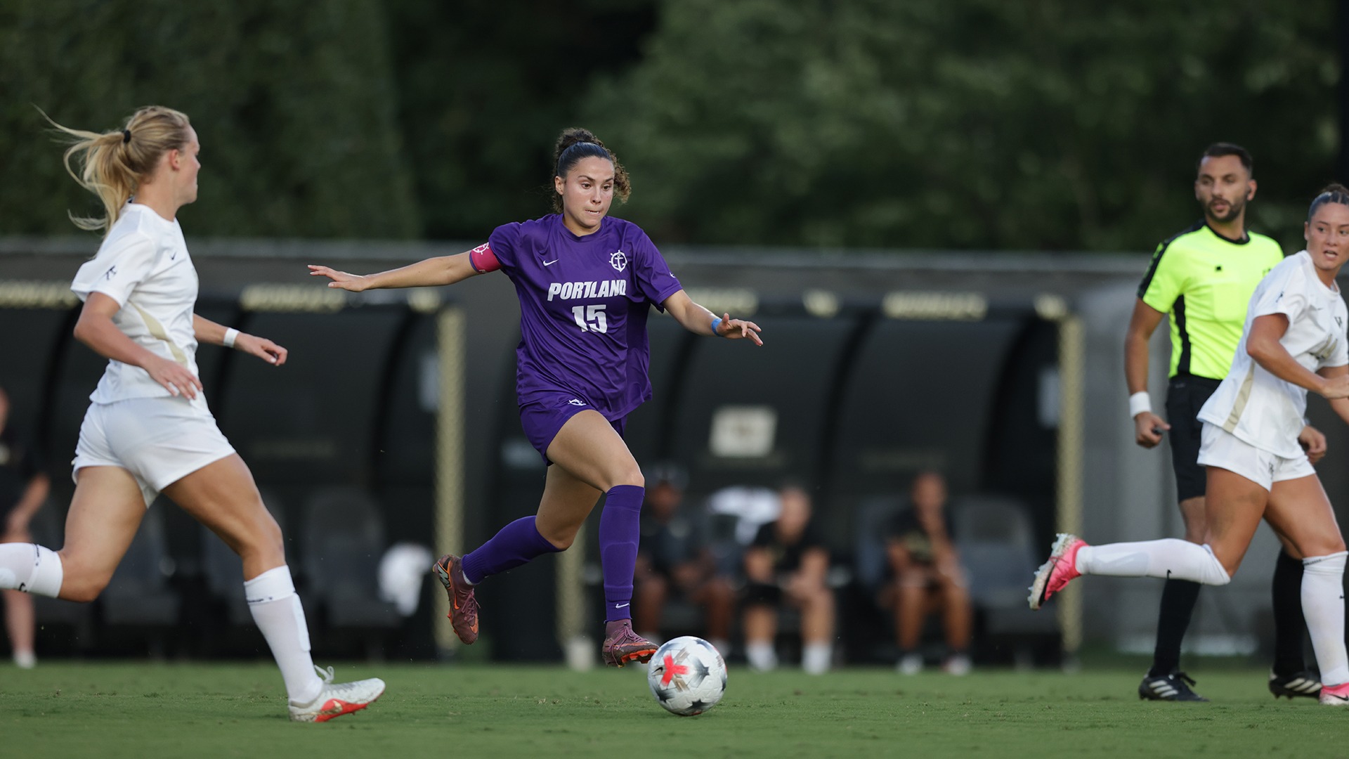 Aliyah Dockter leaps through the midfield.
