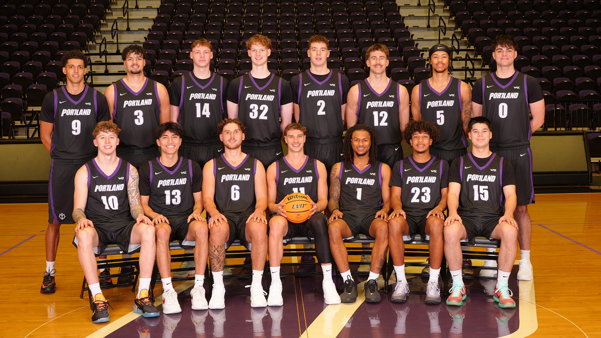 2026-27 Portland men's basketball team photo.