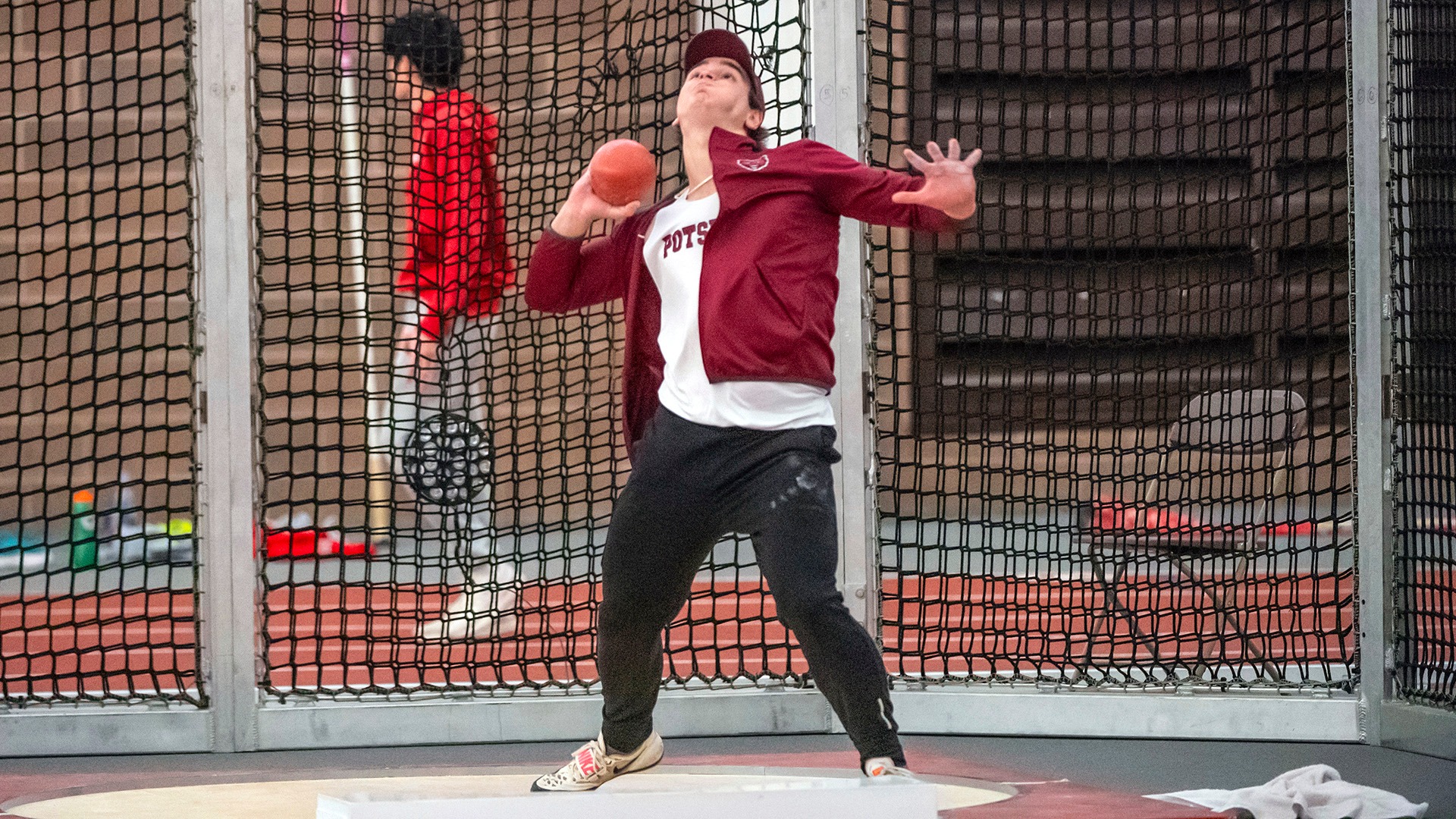 Zane Moussa competes at SLU during the 2023-24 Indoor Season.