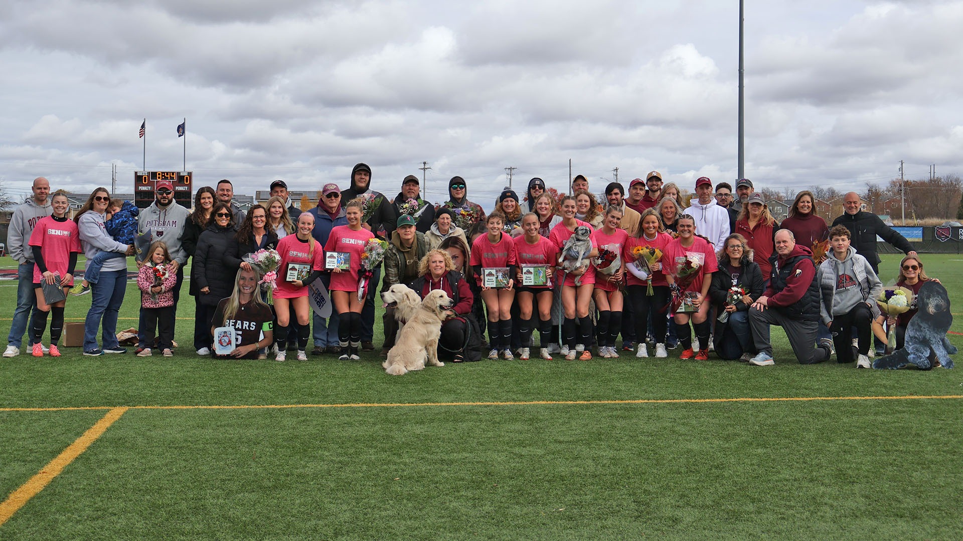 The women's soccer team honored their seniors prior to their contest with Cortland on 10/25/25.