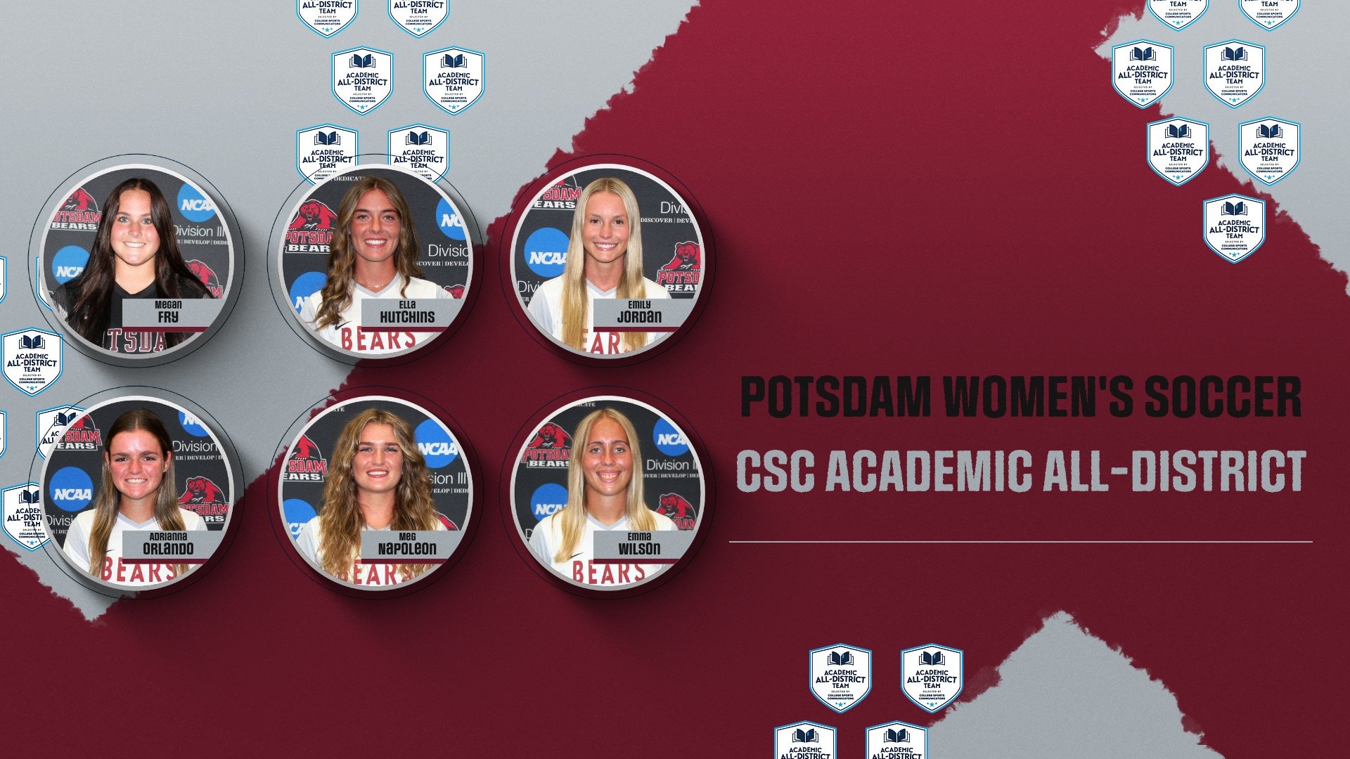 Six Bears women's soccer players have been named CSC Academic All-District.