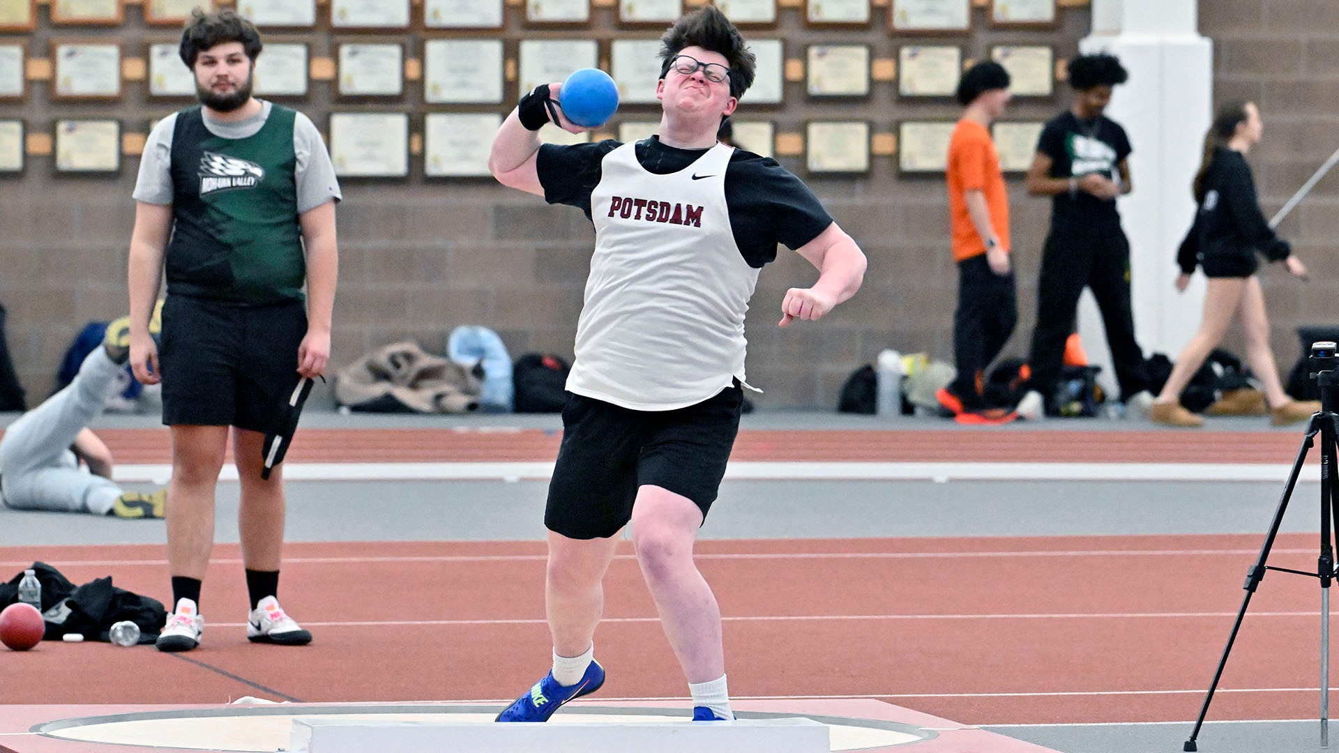 Cooper Ladouceur competes at the SLU Invitational during the 2024-25 season.