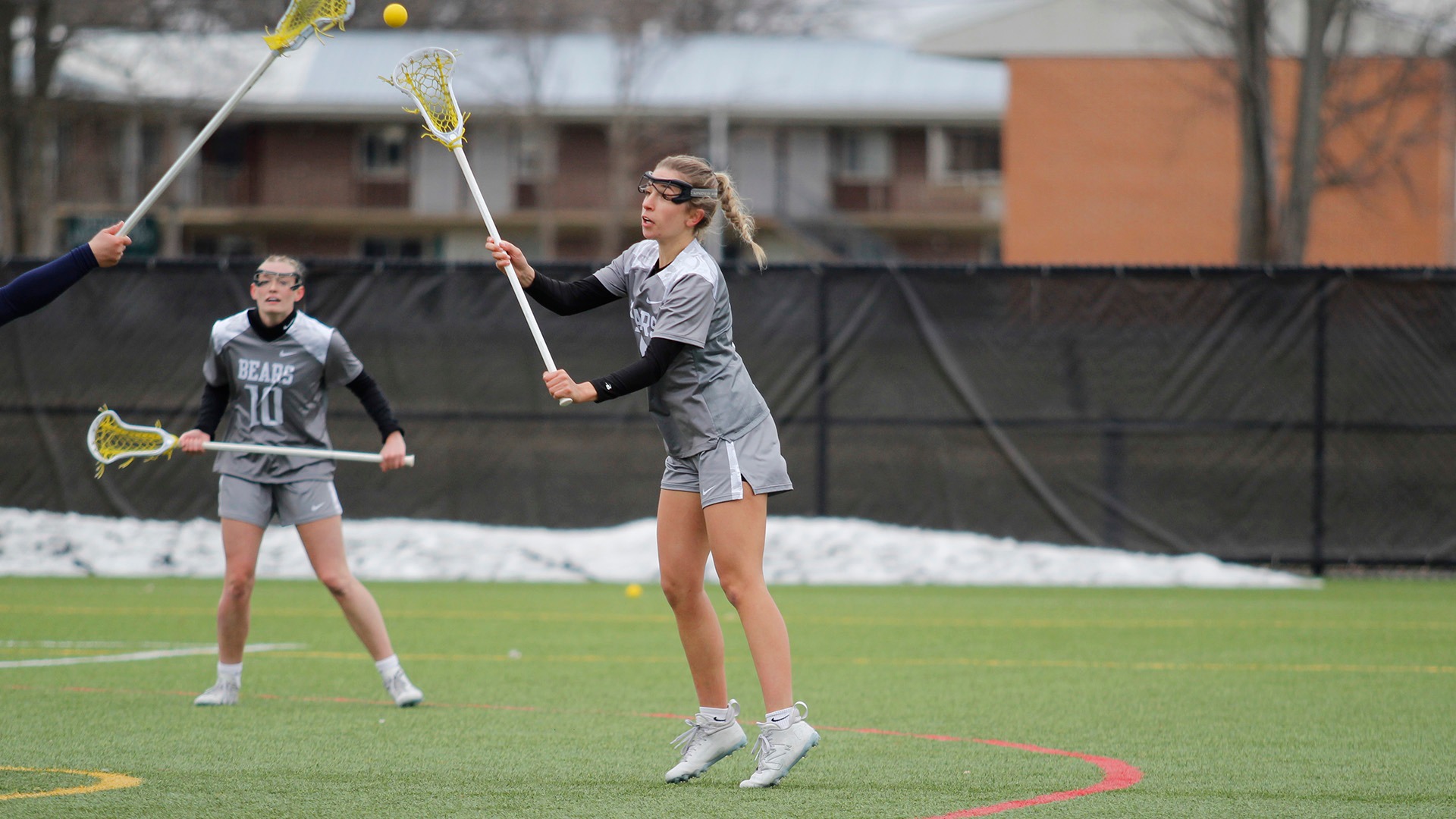 Lindsey LaDue passes the ball against Canton on 3/26/25.