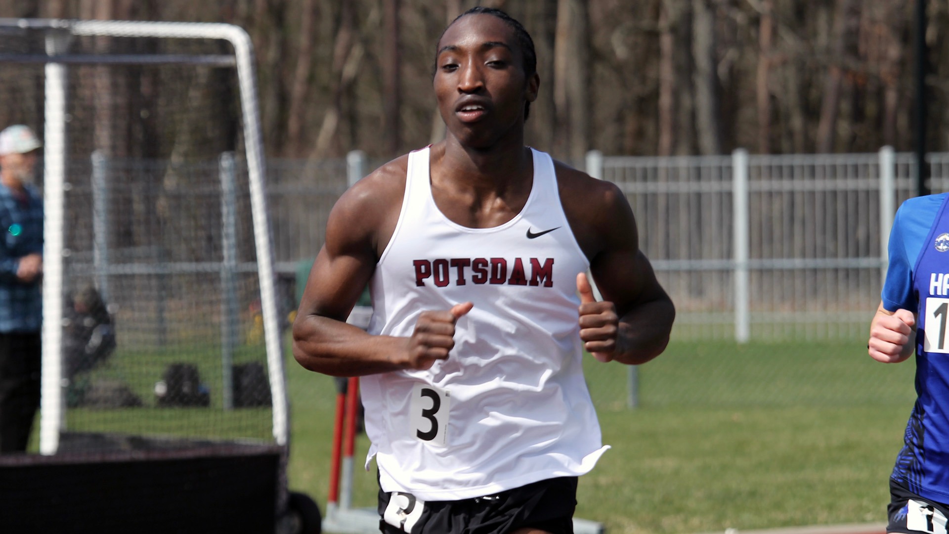 Bryson Brown competes at Cortland on 4/4/25.