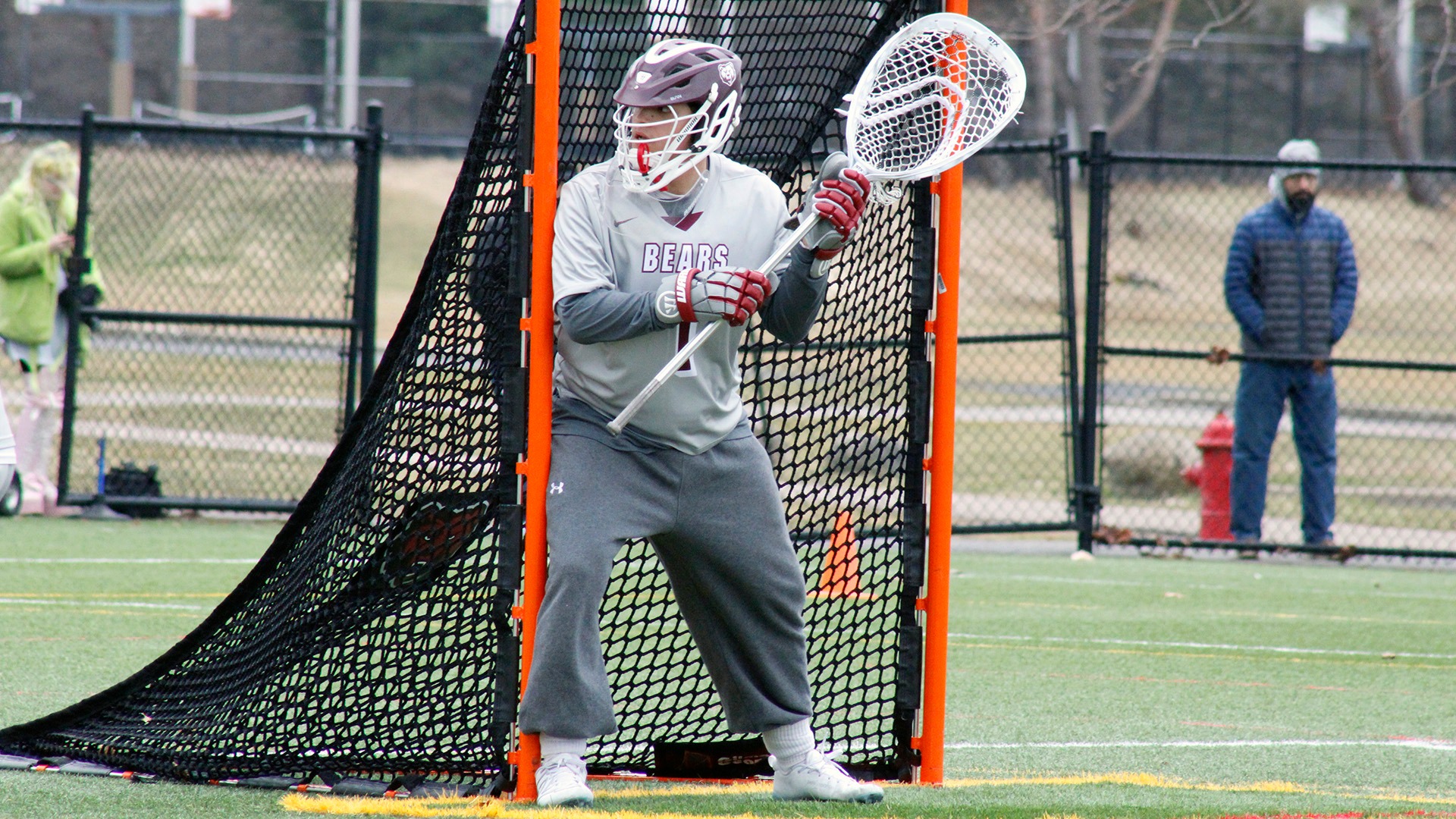 Saka Thompson looks on during a game against Morrisville in 2024.