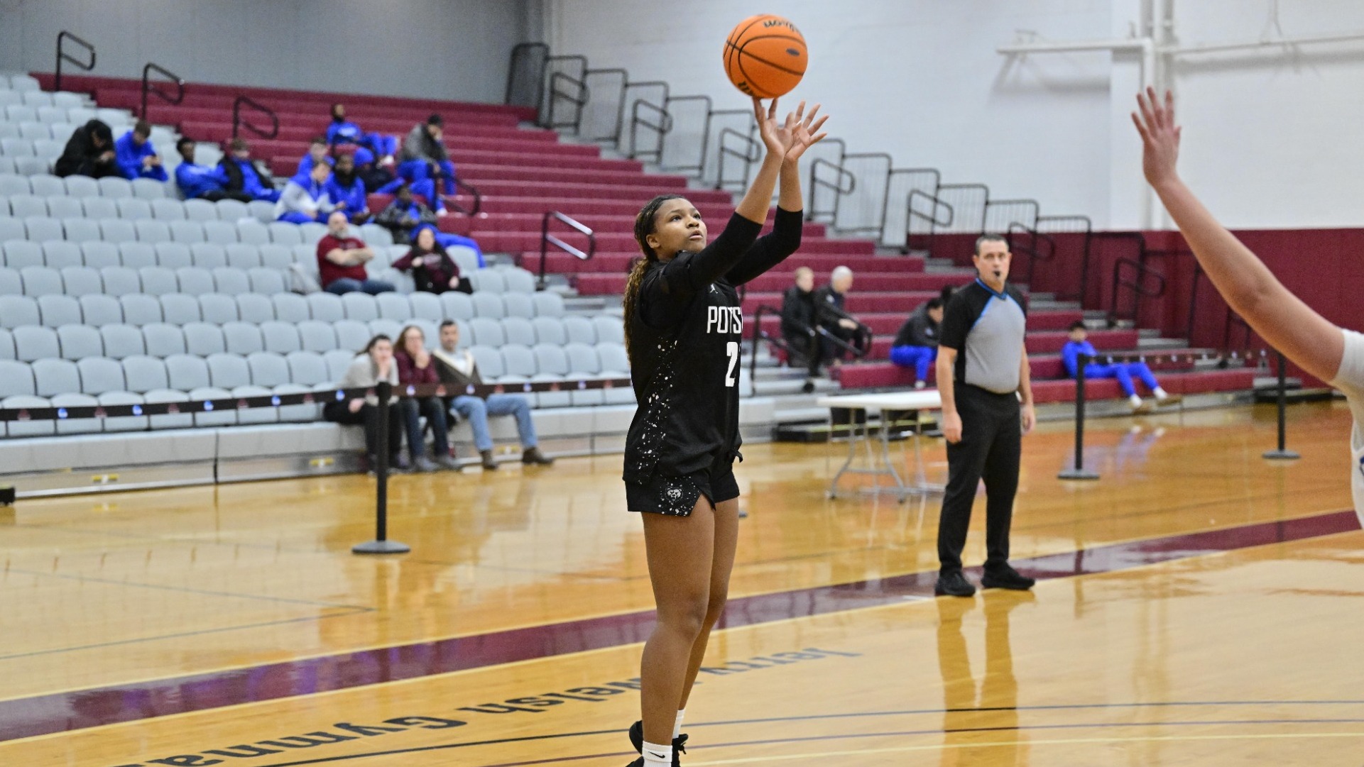 Kierra Baxter shoots a 3-pointer against Fredonia on December 6, 2025. 