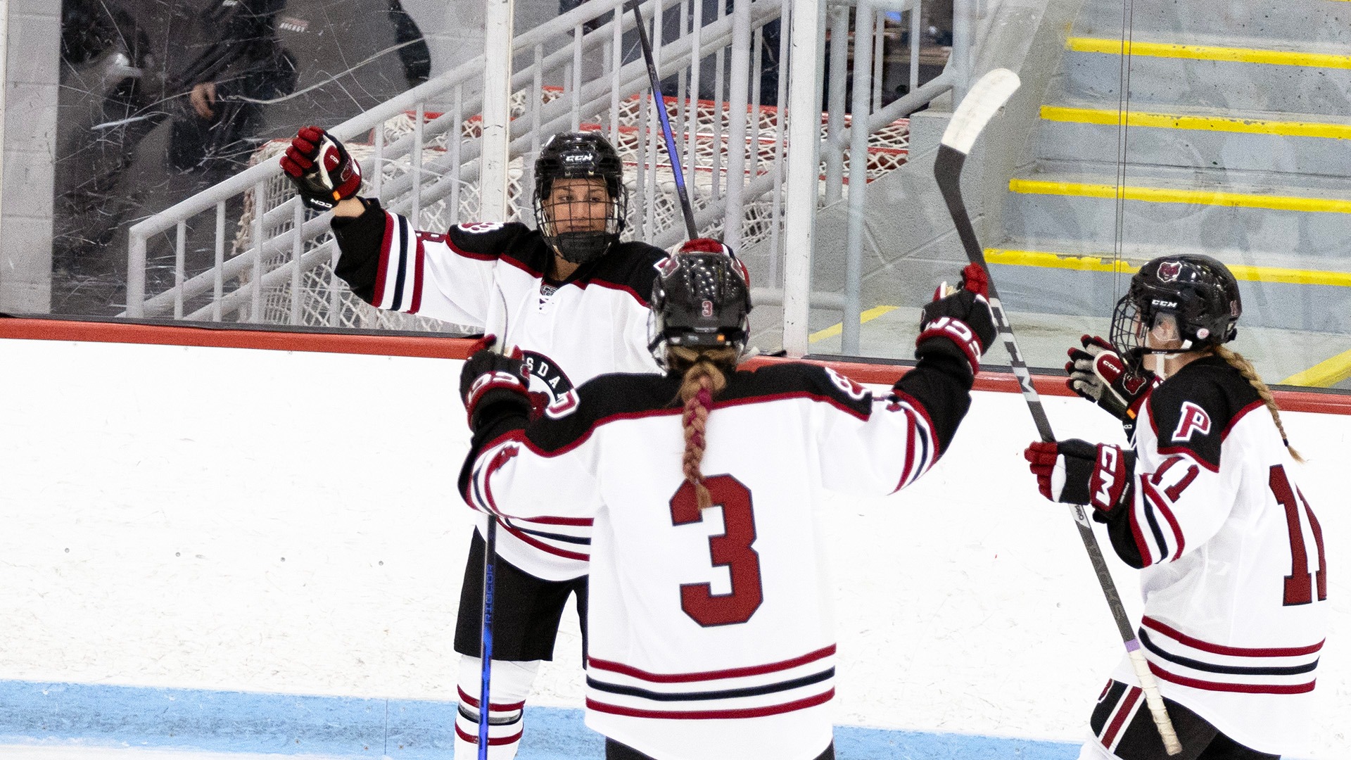 Isabel Boyd celebrates her game-winning goal against Canton on 1/24/26.