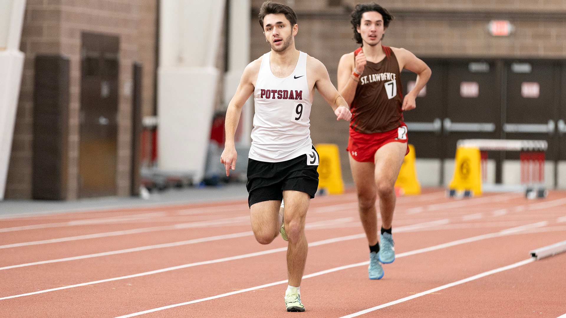 Eli Siracusa runs during the SLU Invitational on 1/24/26. 