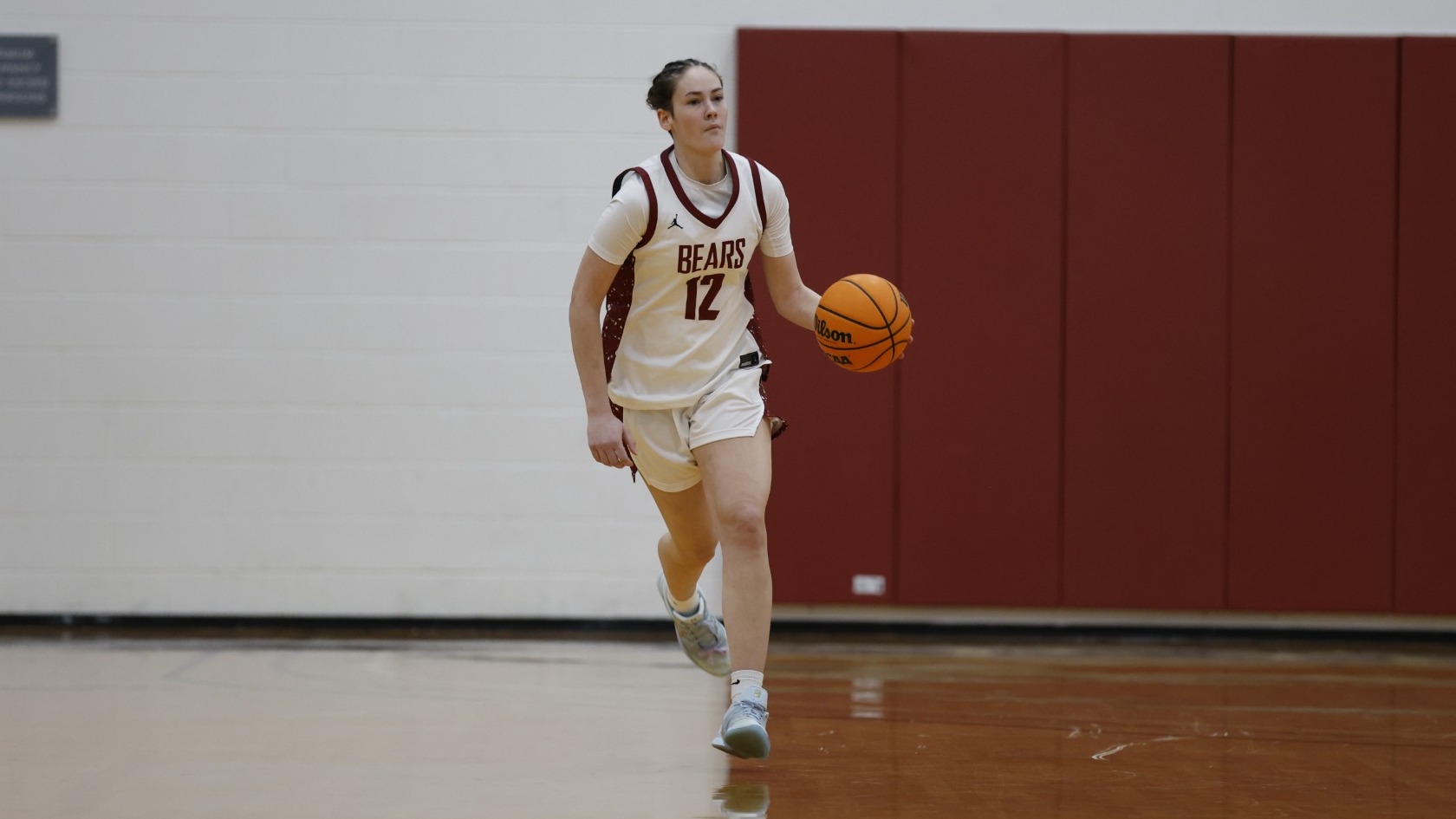 DaeLynn Alcock dribbles up the floor against Canton on January 30, 2026.
