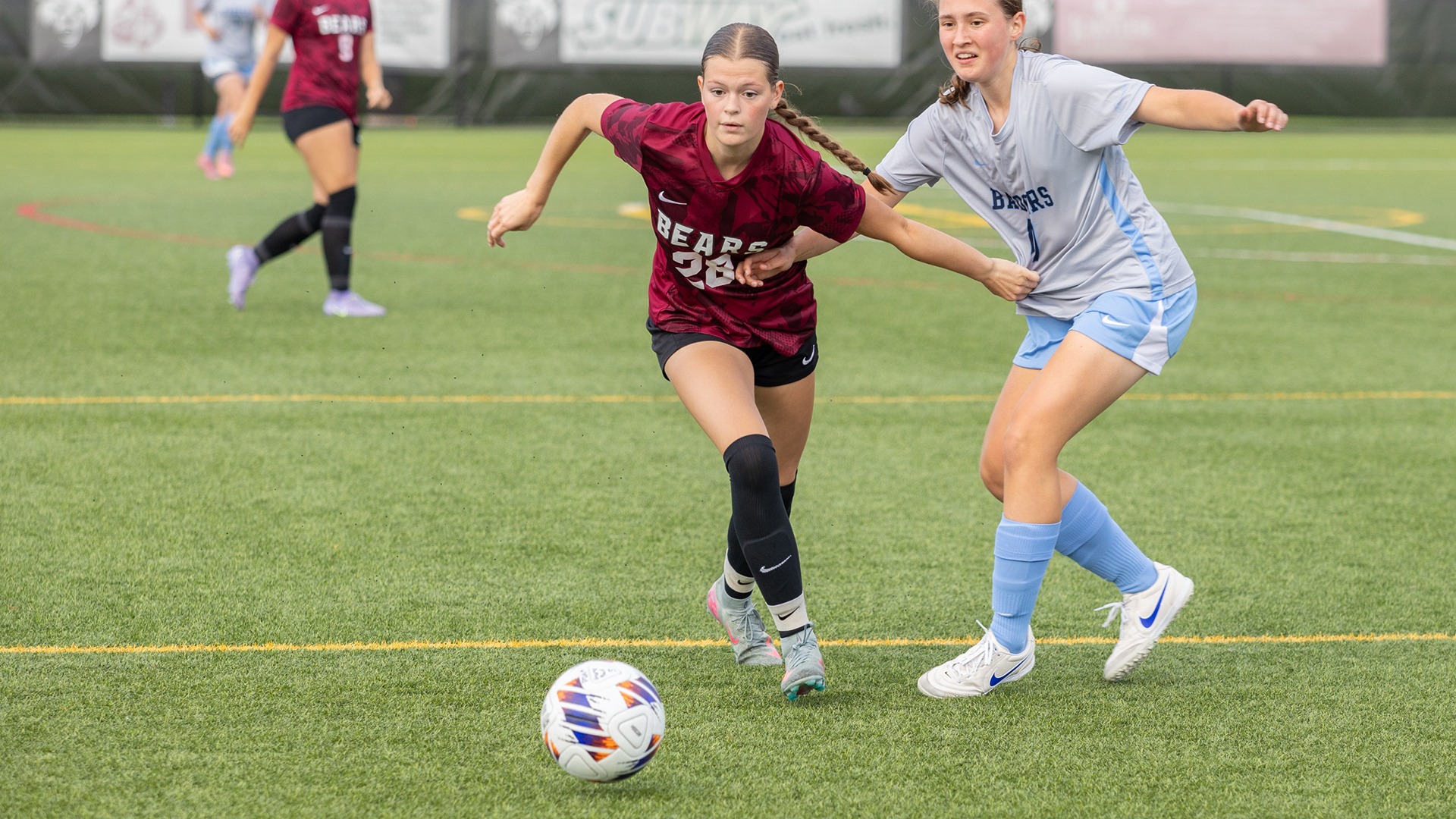 Hayden Byer battles for the ball against Johnson on 9/5/26.