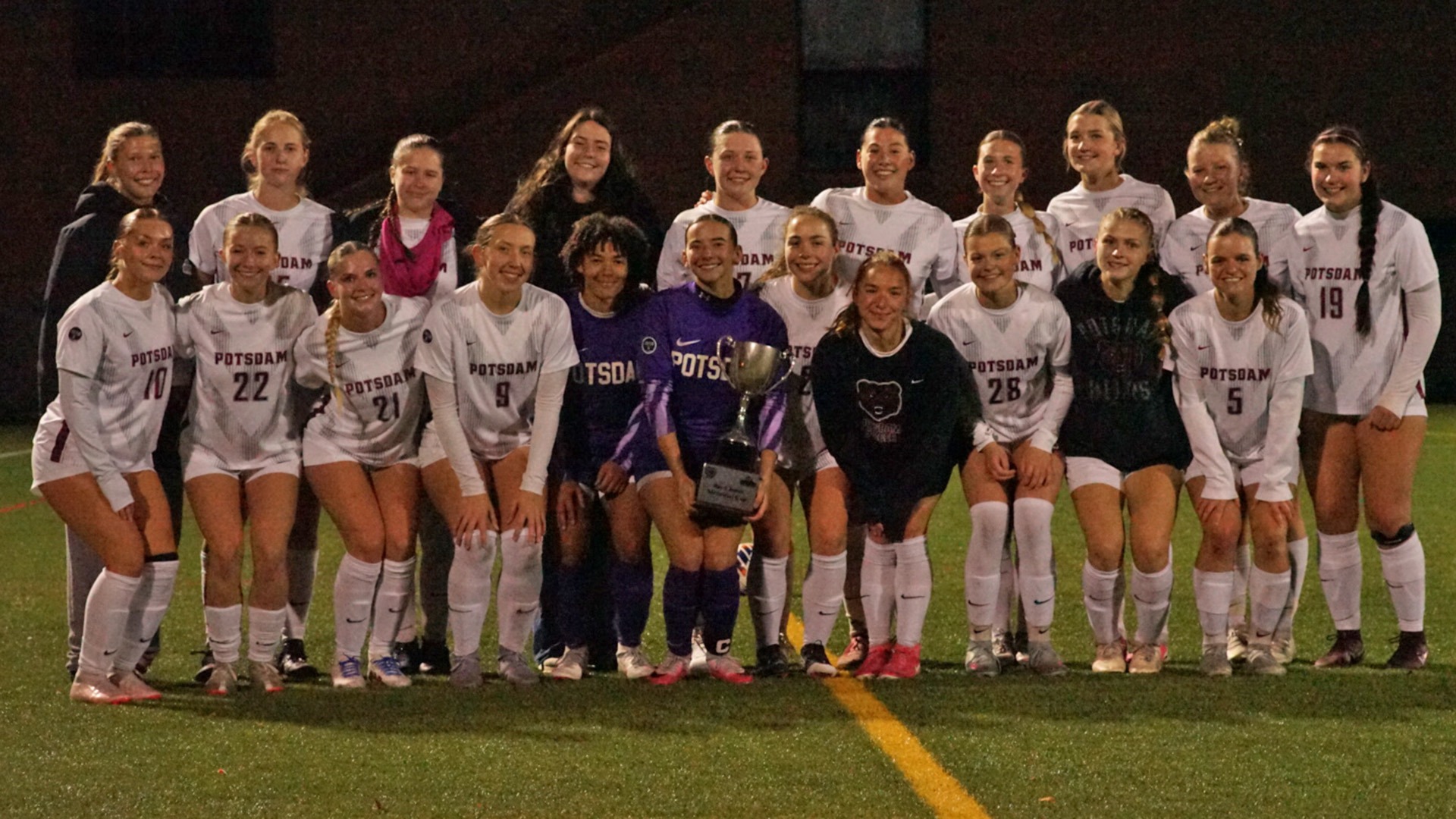 The Bears women's soccer team retained the Boyd Jones Cup with a 5-1 win over Canton on 10/21/26.