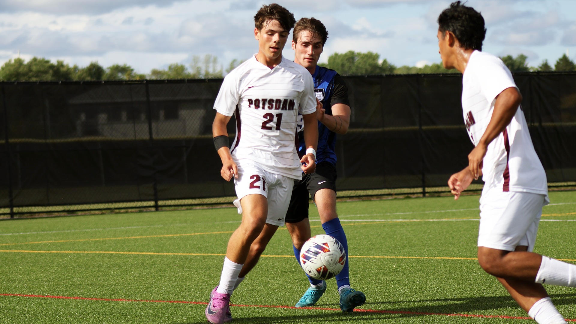 Thomas Wendel plays the ball against Mount Saint Mary in 2025.