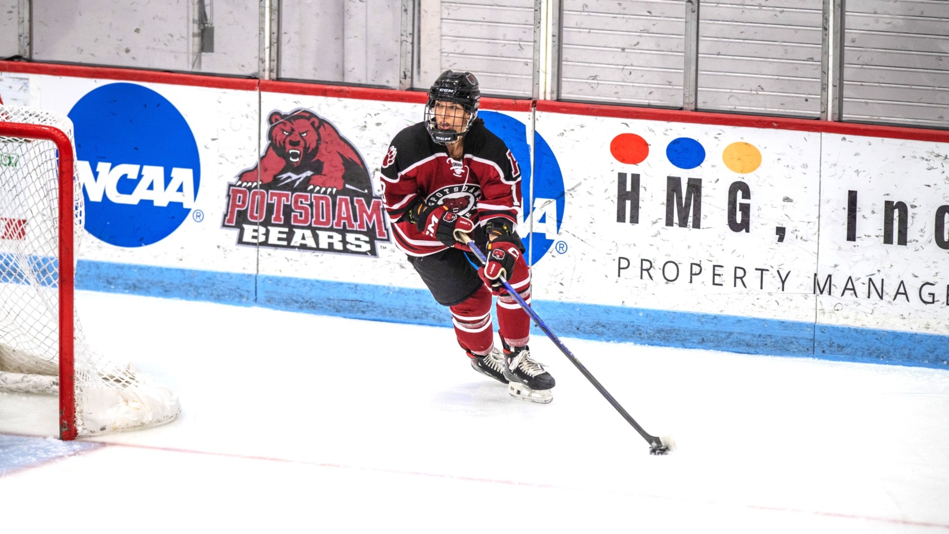Jessika Bullock controls the puck against Chatham on January 16, 2026. 