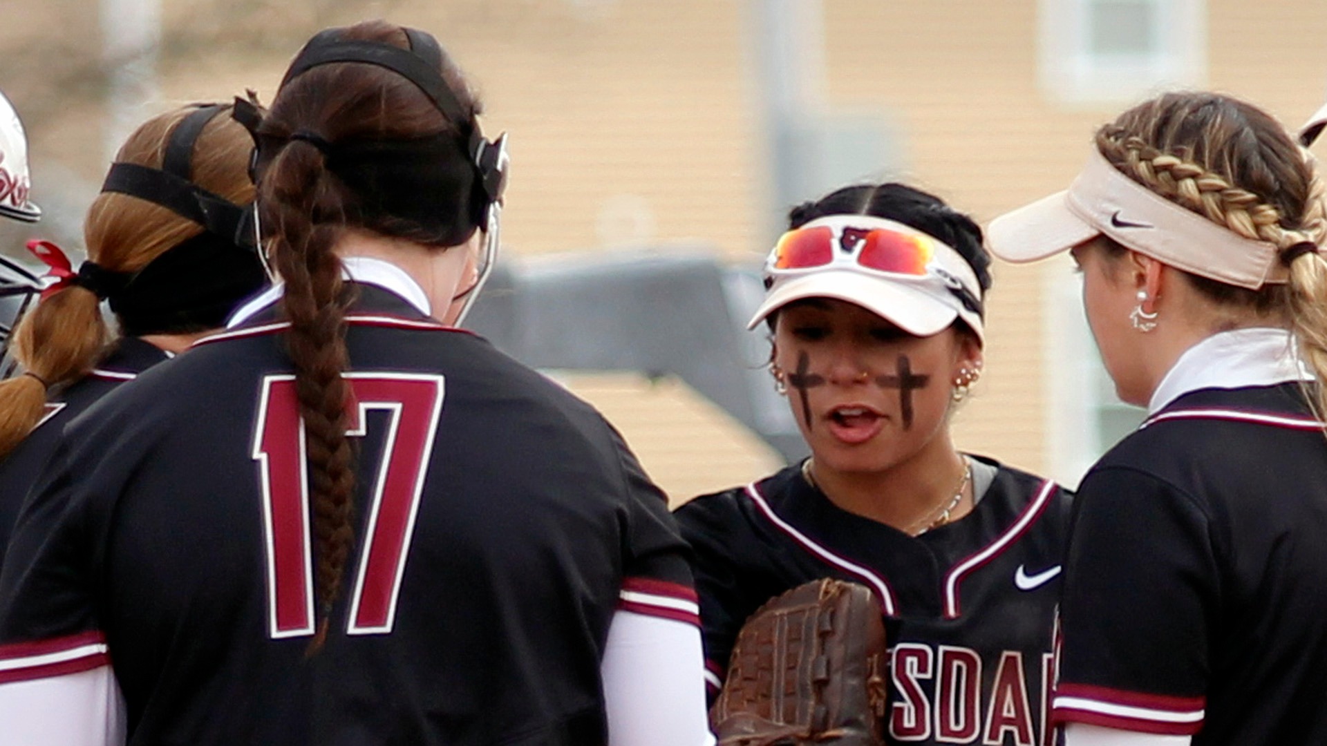 The Bears huddle during a game with Fredonia in 2025.