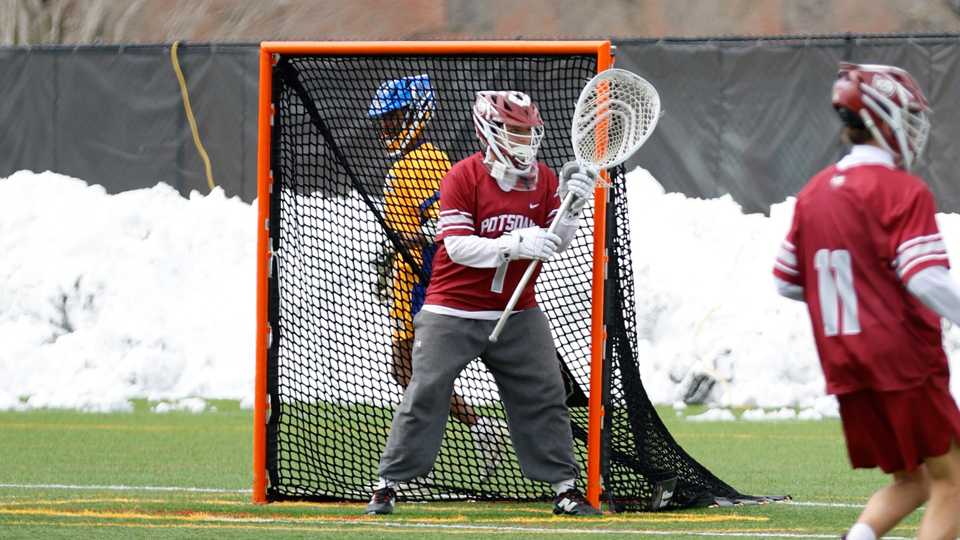 Saka Thompson prepares for a shot against SUNY Poly on 3/21/26.