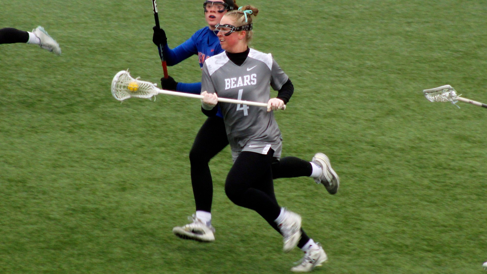 Rachel Madore clears the ball against New Paltz on 3/31/26.