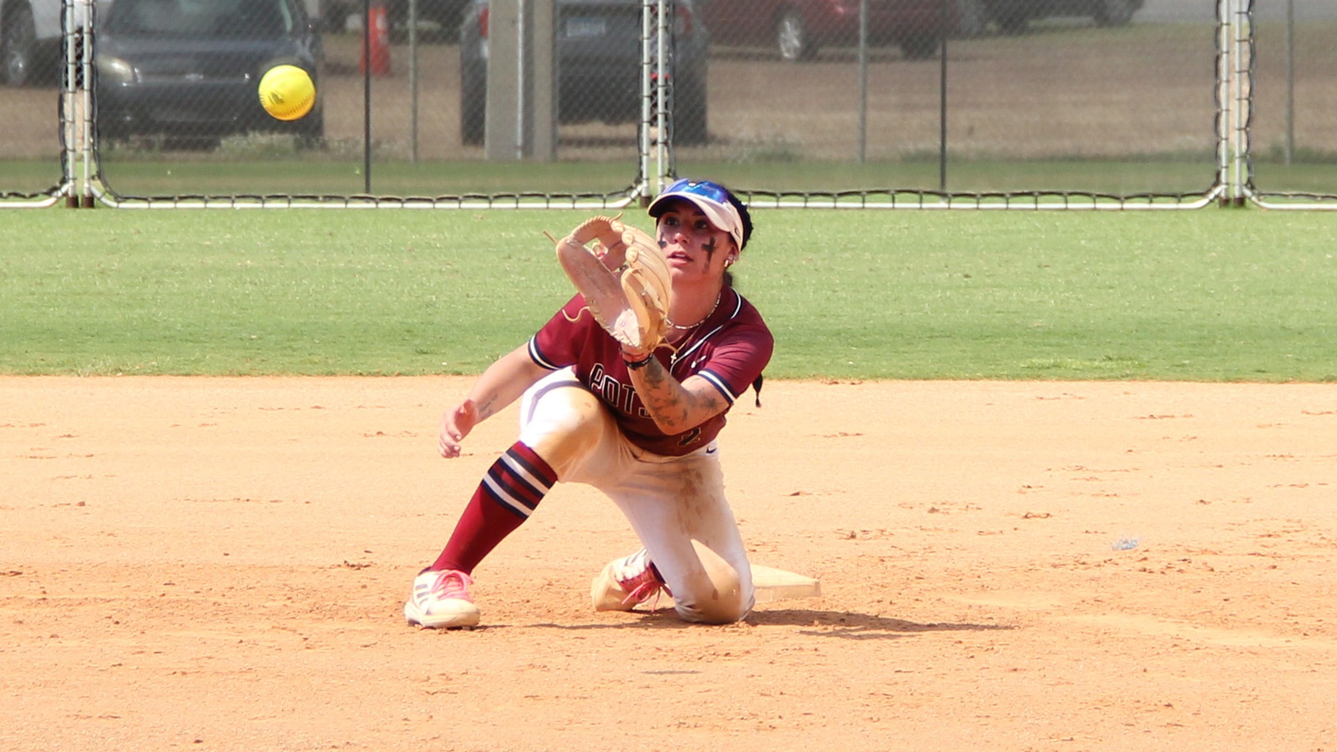 Alexys Rosick waits for the throw at second base against Pitt Bradford on 3/9/26.