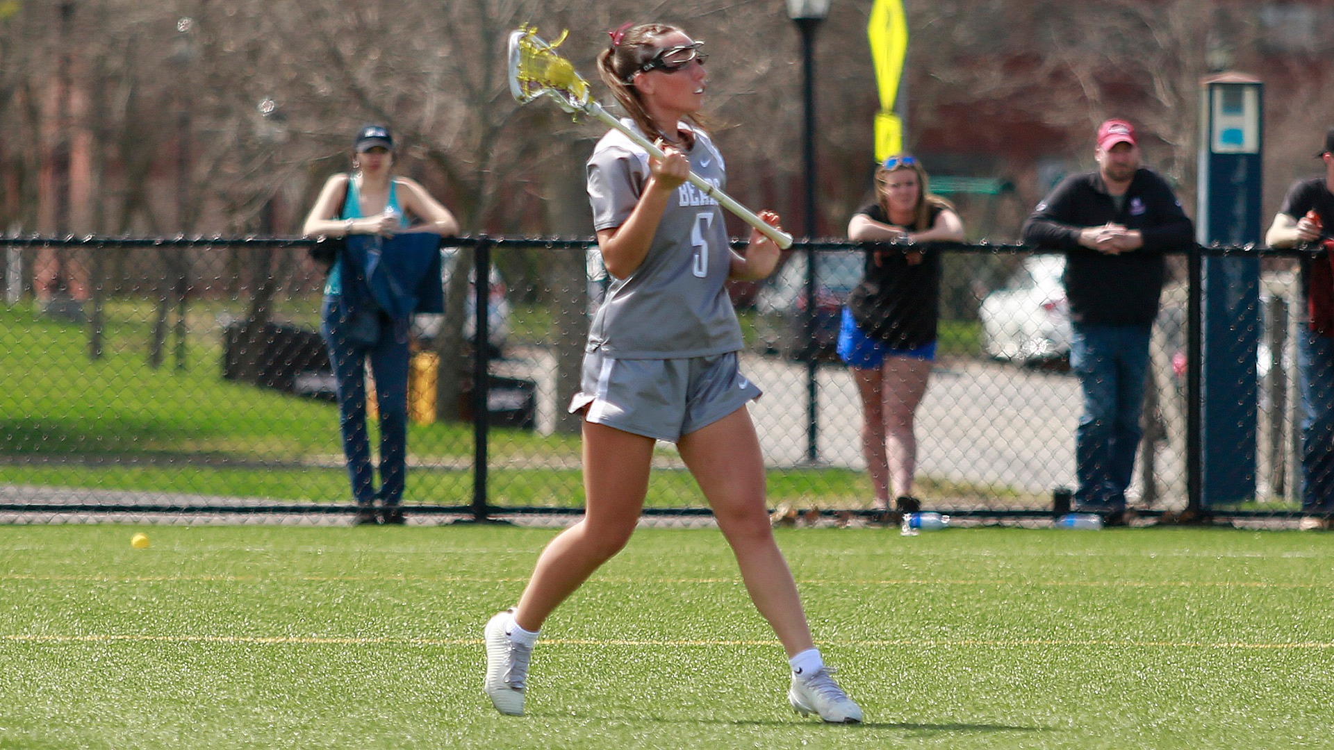 Megan MacWilliams carries the ball against Morrisville on 4/18/26.