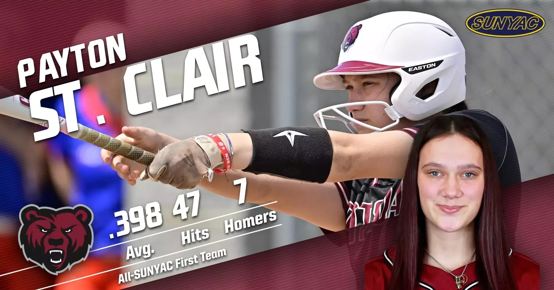 Payton St. Clair is All-SUNYAC First Team for 2026. 
