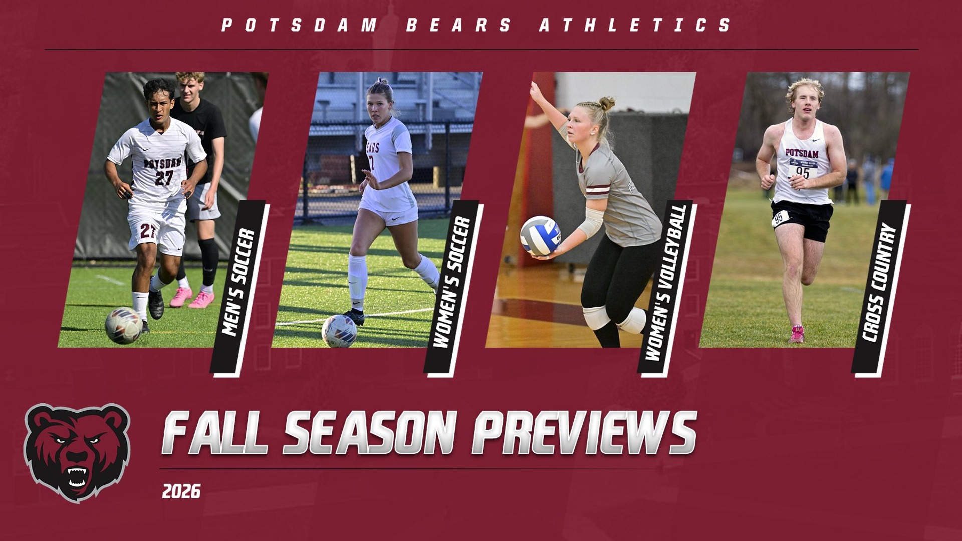 SUNY Potsdam Fall Season Preview Graphic.