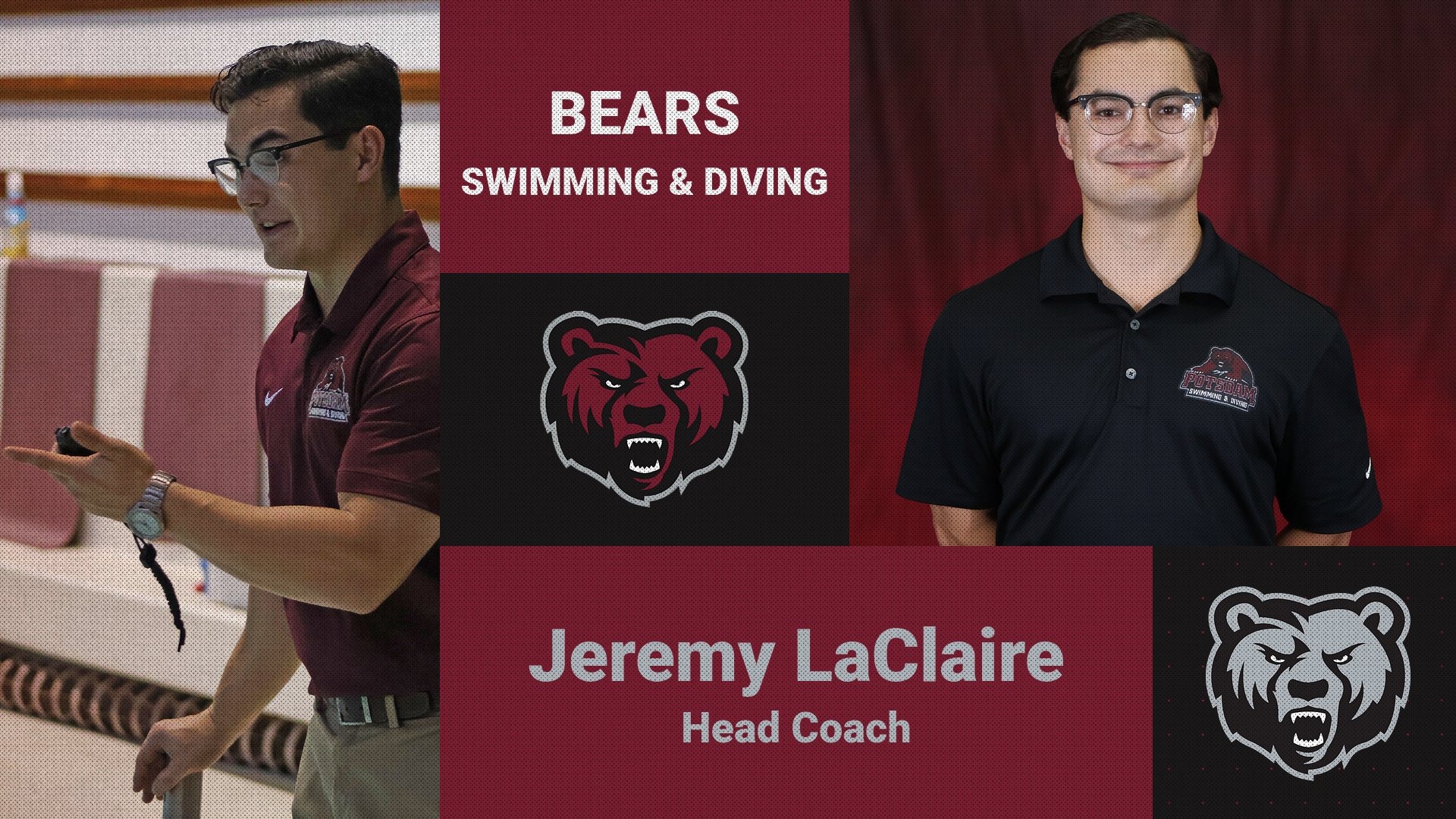 Jeremy LaClaire has been named head coach of the SUNY Potsdam Swimming & Diving Teams.