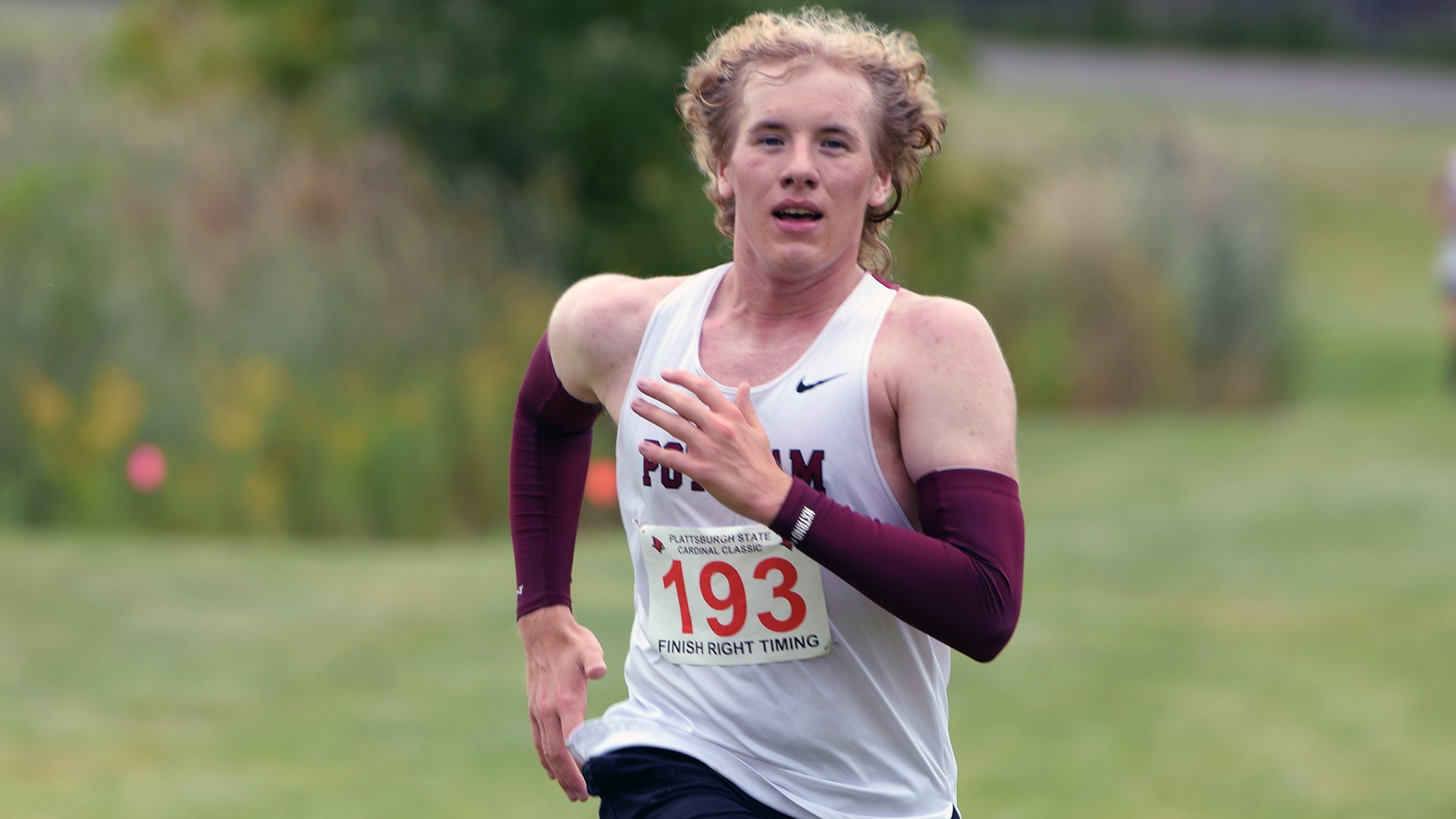 Jack Schroeder runs at Plattsburgh in 2024.