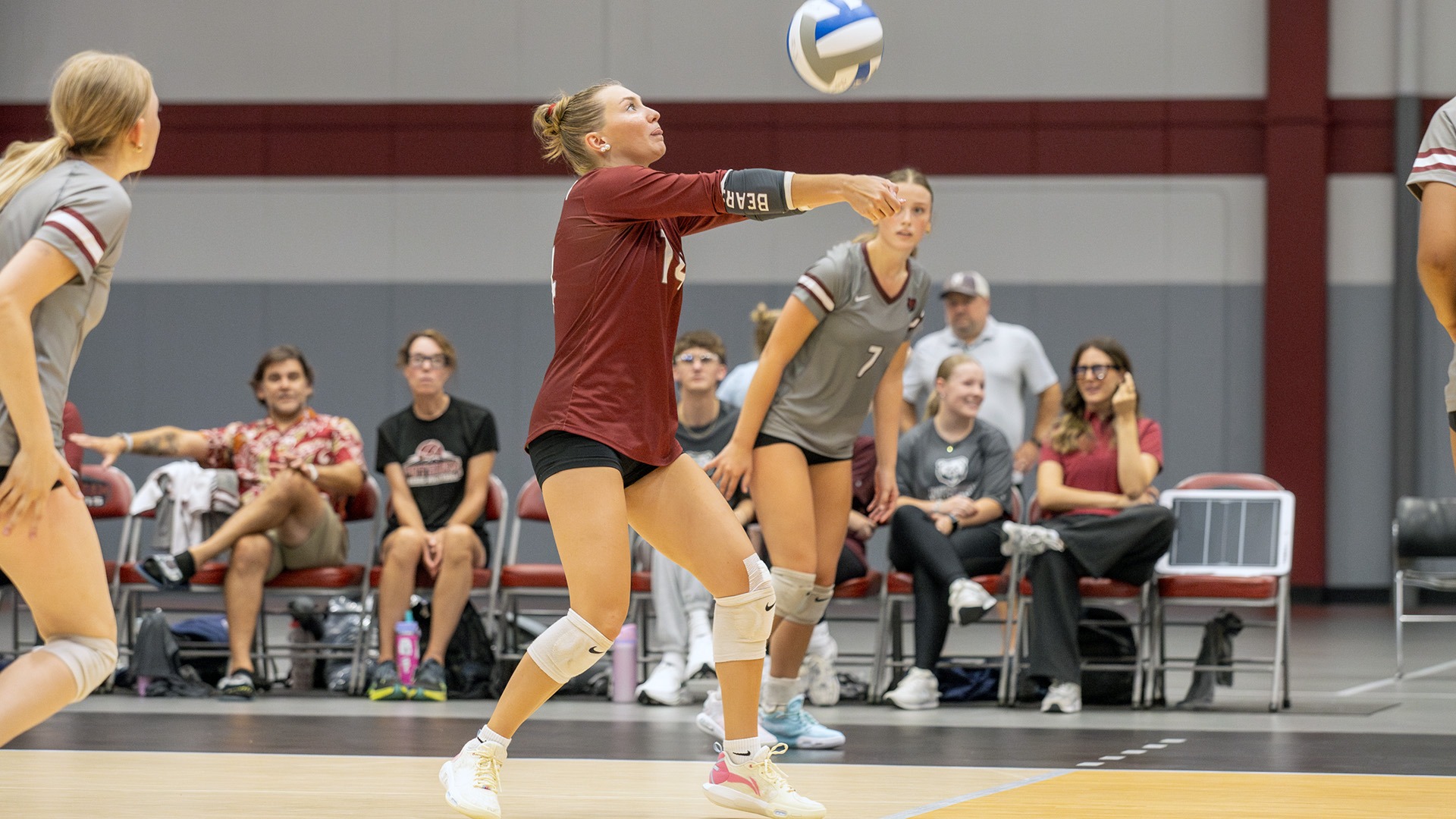 Olivia Eves digs the ball against Johnson on 9/2/26.