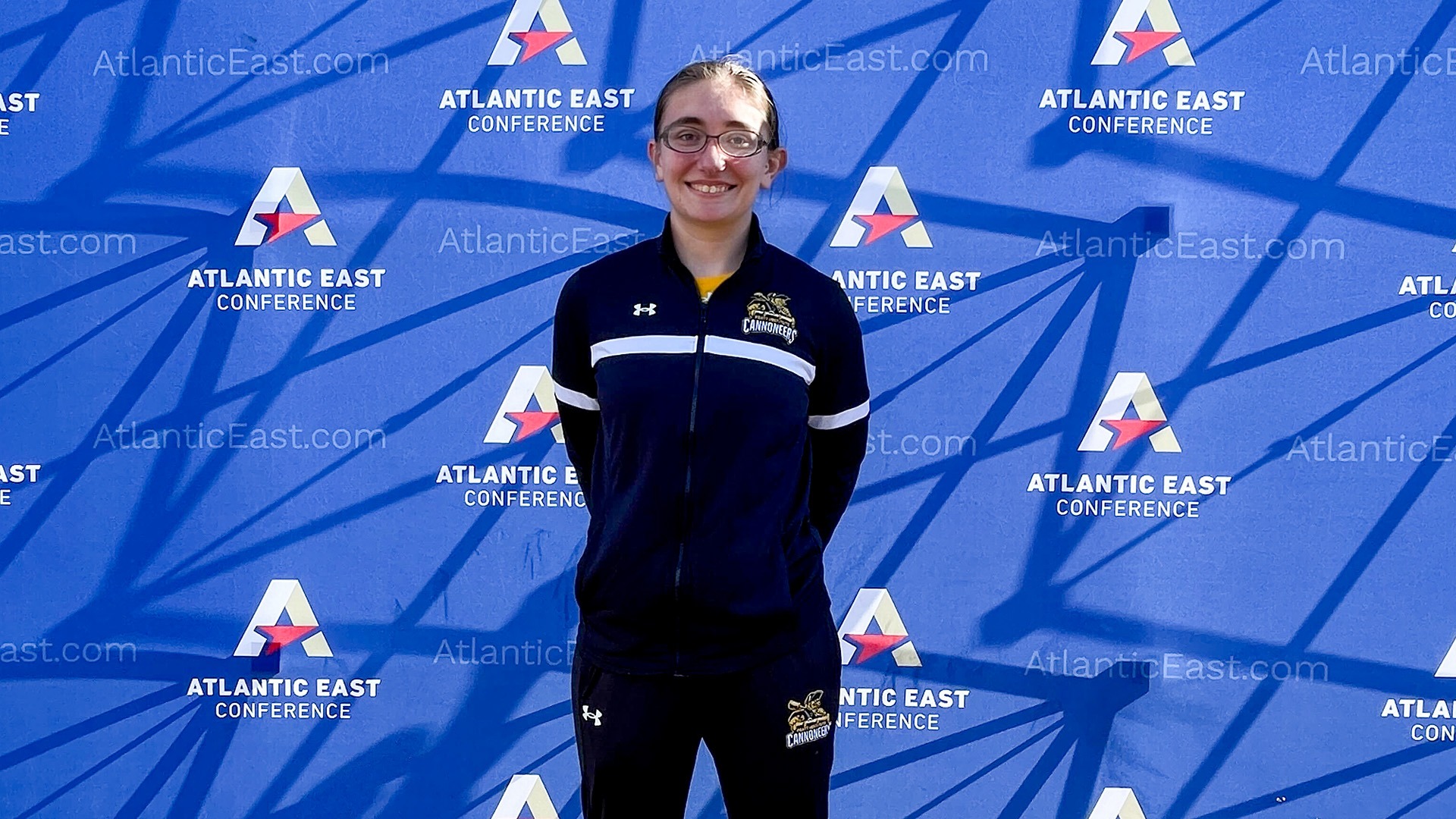 Giovanna Lisa poses after earning All-Conference honors at the Atlantic East Championship