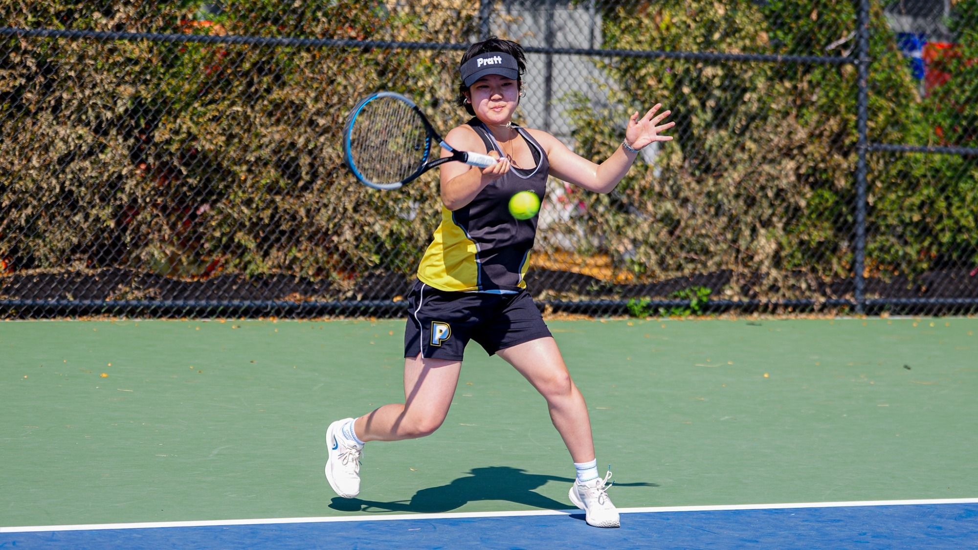 Satoka Shibasaki hits a forehand