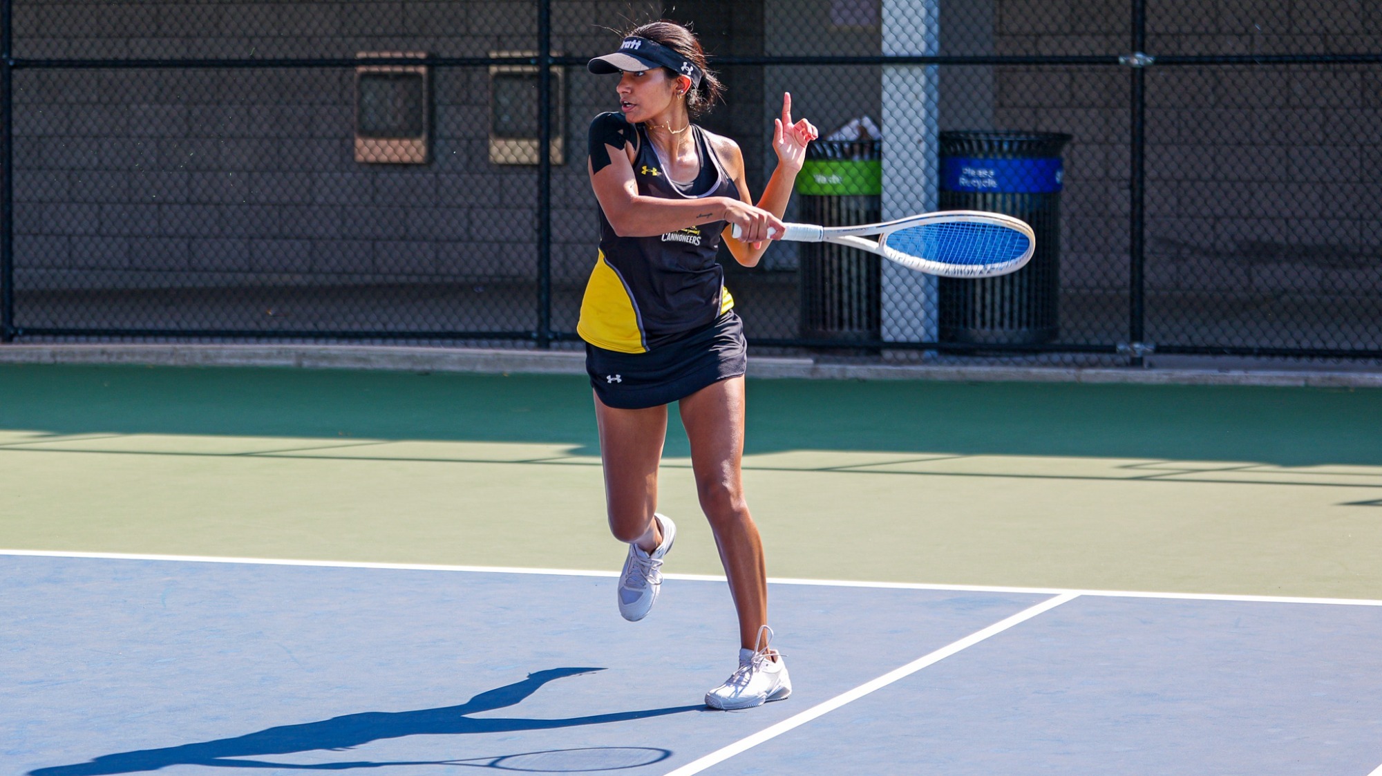 Pallavi Verghese hits a forehand