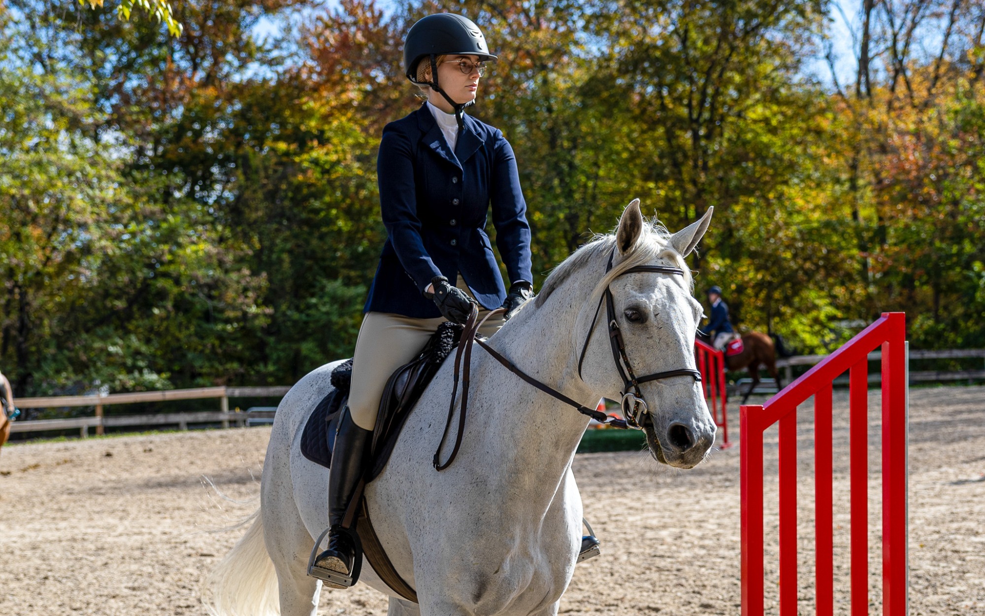 Audrey Flatt rides on the Flat at the Sacred Heart Show