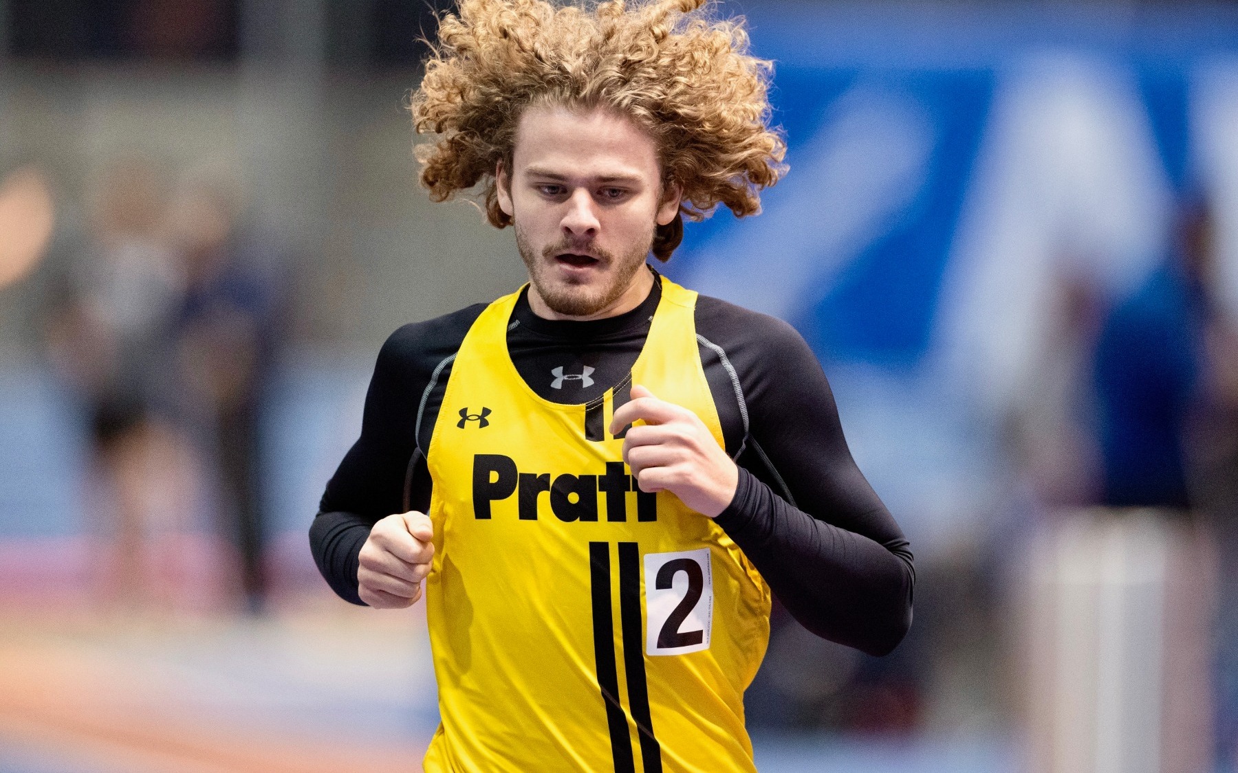 William Stewart runs at the TCNJ Open at the Armory