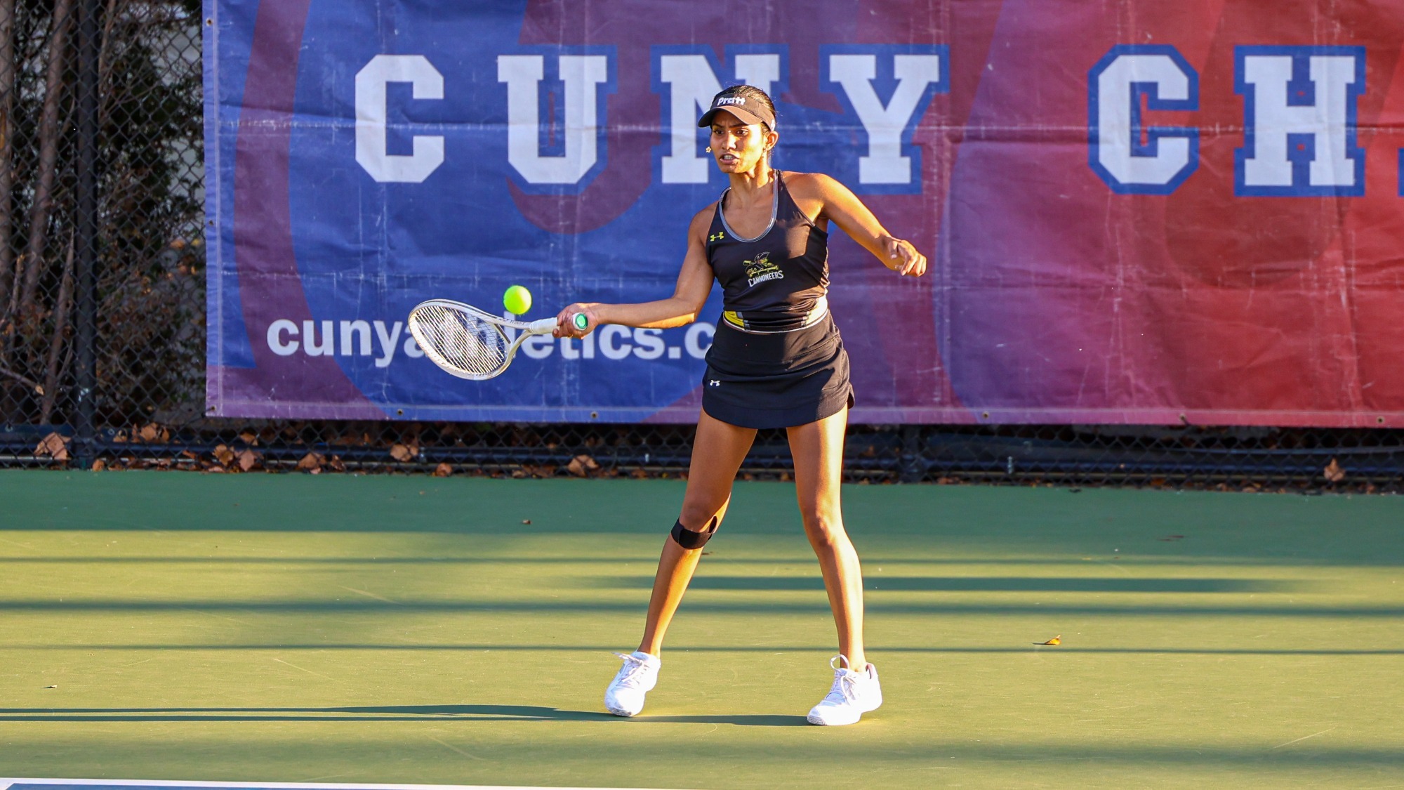 Pallavi Verghese hits a forehand