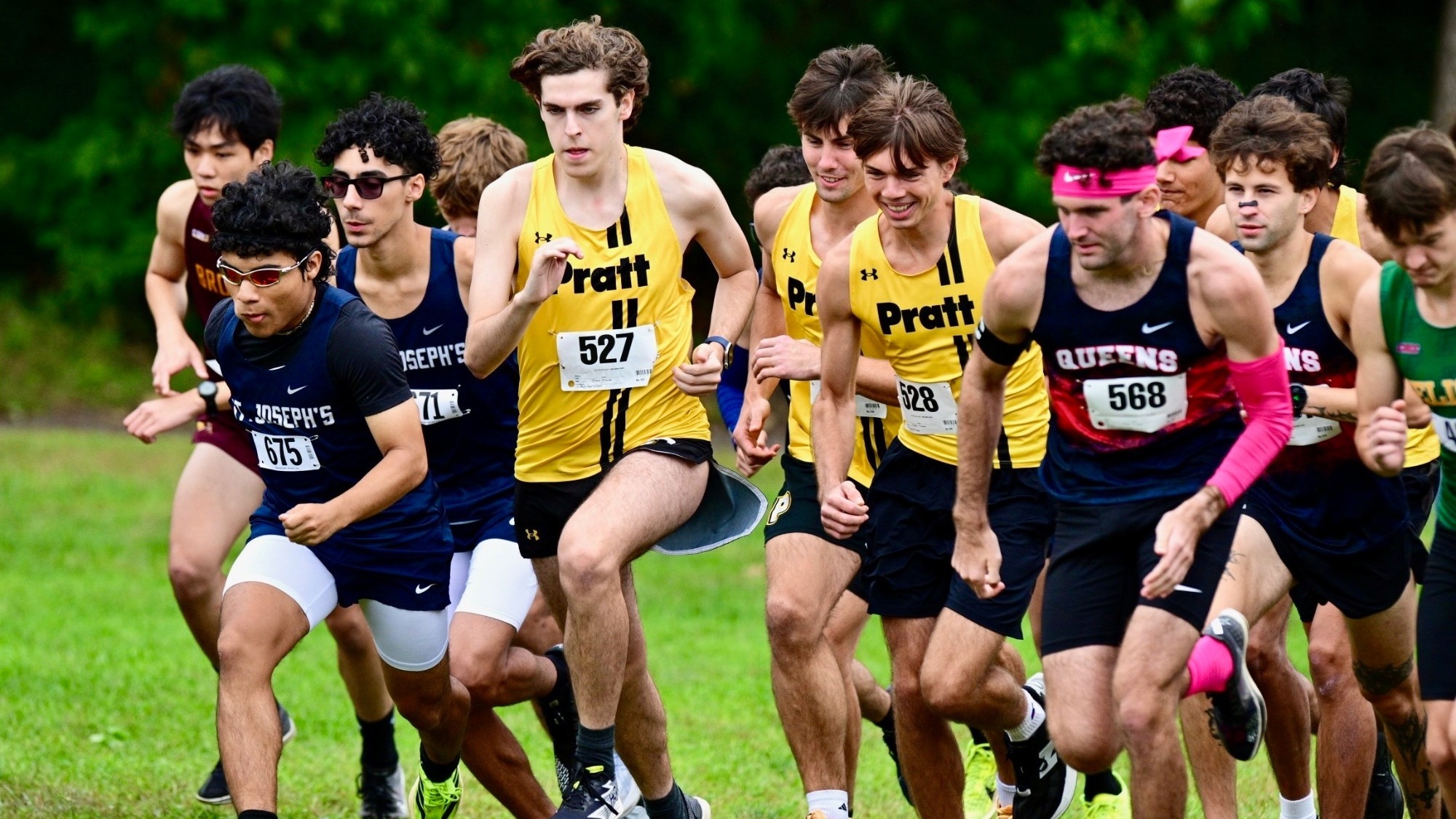 Men's Cross Country at the start of the Queensborough Invitational