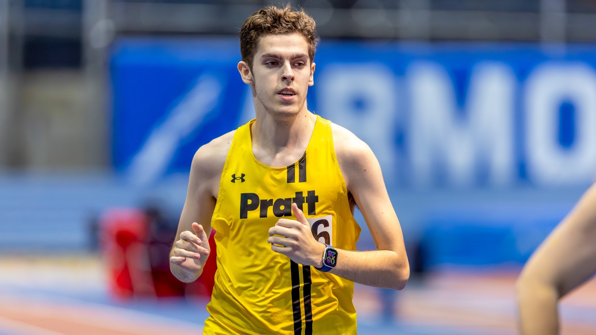 Jackson Brock runs in the 400 meter 