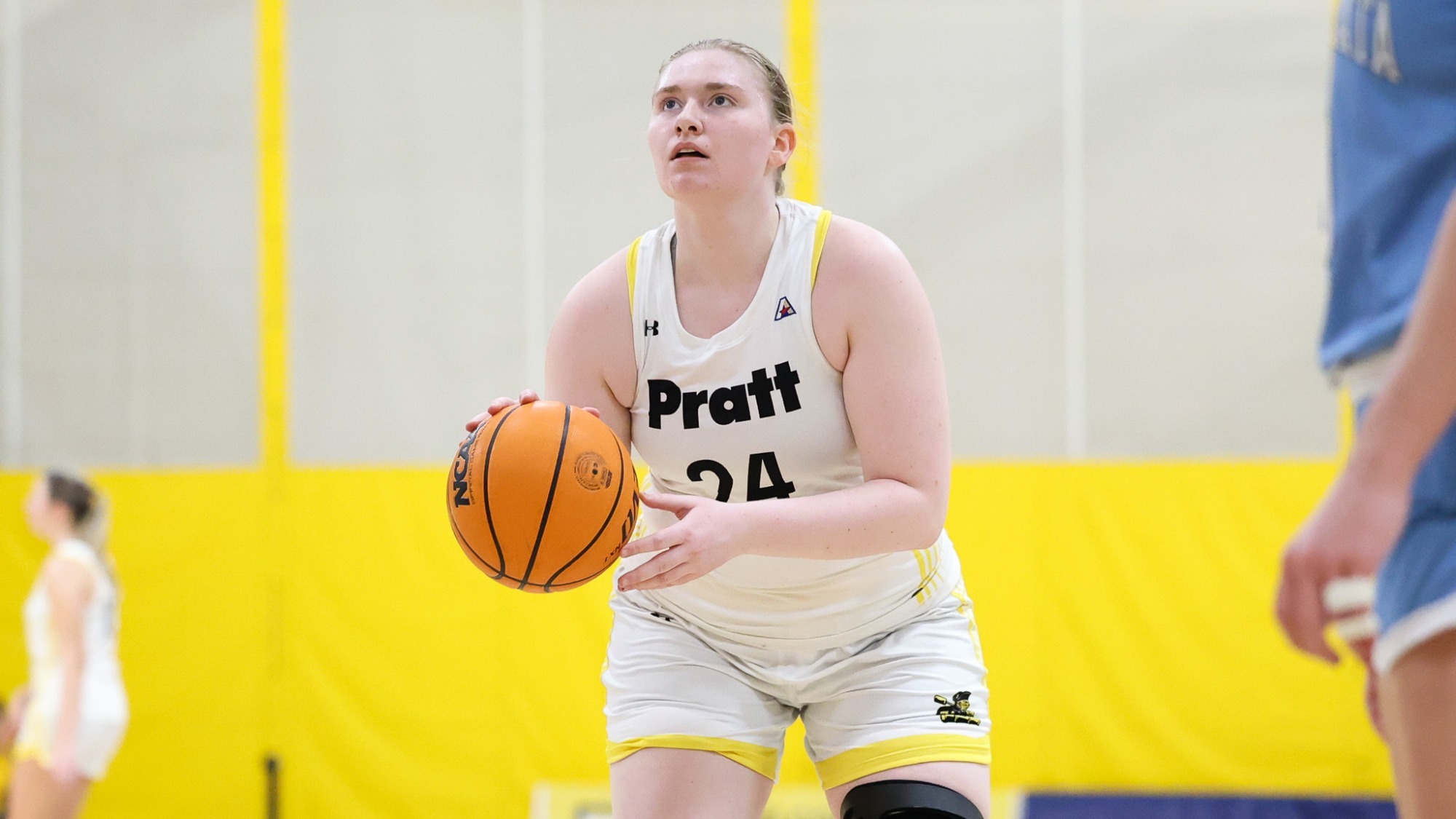 Emily Carlson prepares to take a free throw