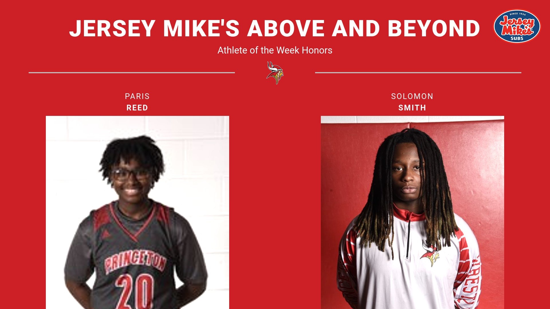 Jersey Mike's Above and Beyond Athletes of the Week December 20, 2022