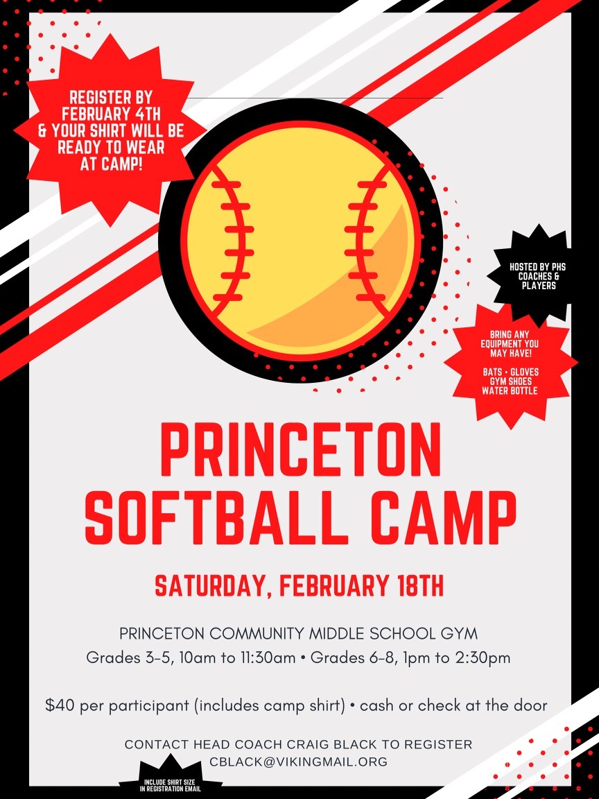 Princeton Softball Camp February 18 Princeton Vikings Athletics Official Athletics site