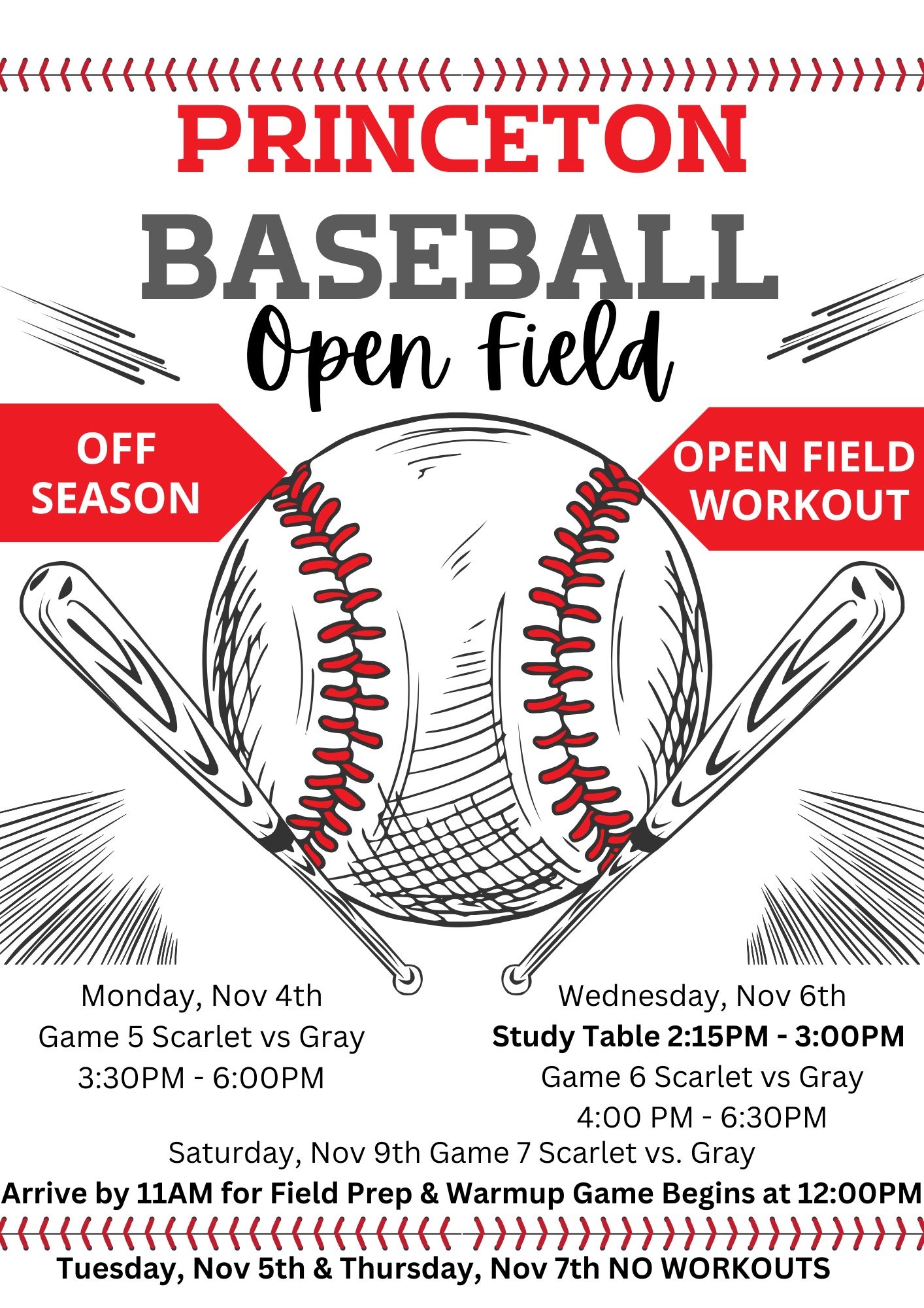 2024 Baseball-Open Field Workouts