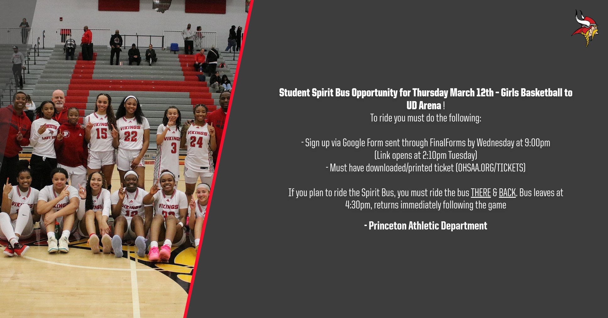 Girls Basketball Student Bus