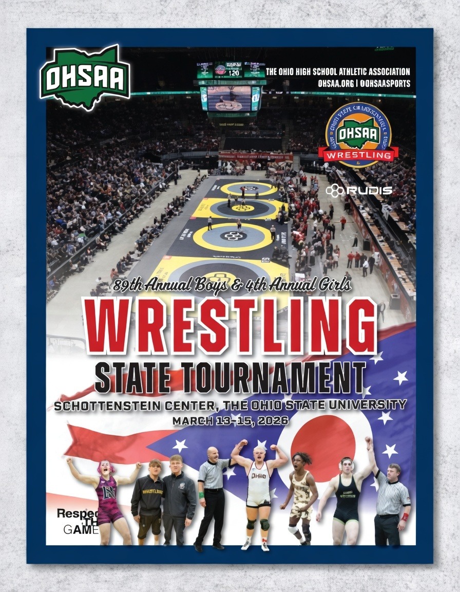 2025-26 OHSAA Wrestling State Tournament Cover-update